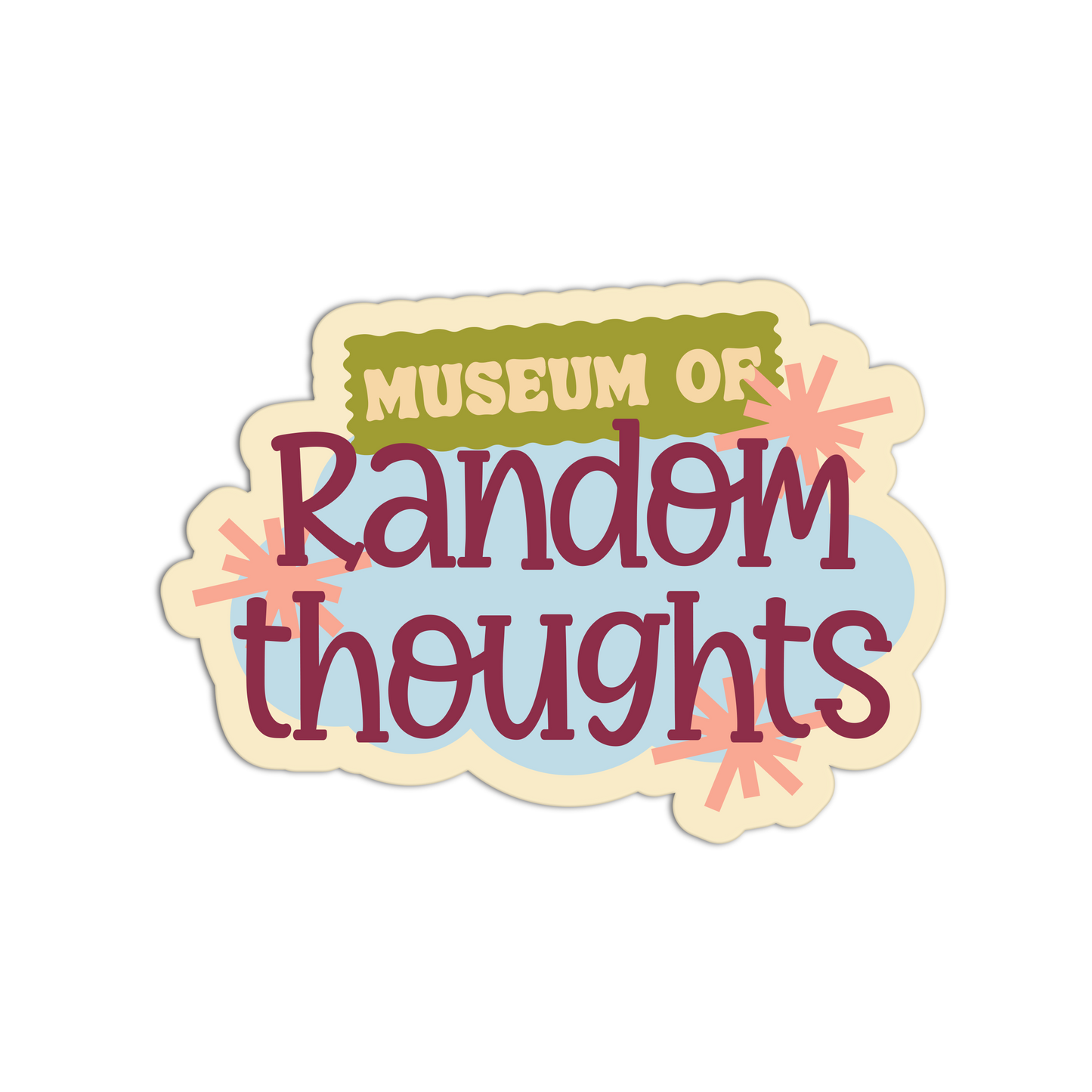 Random Thoughts - Hippie Journal Sticker - The Stkr Store
