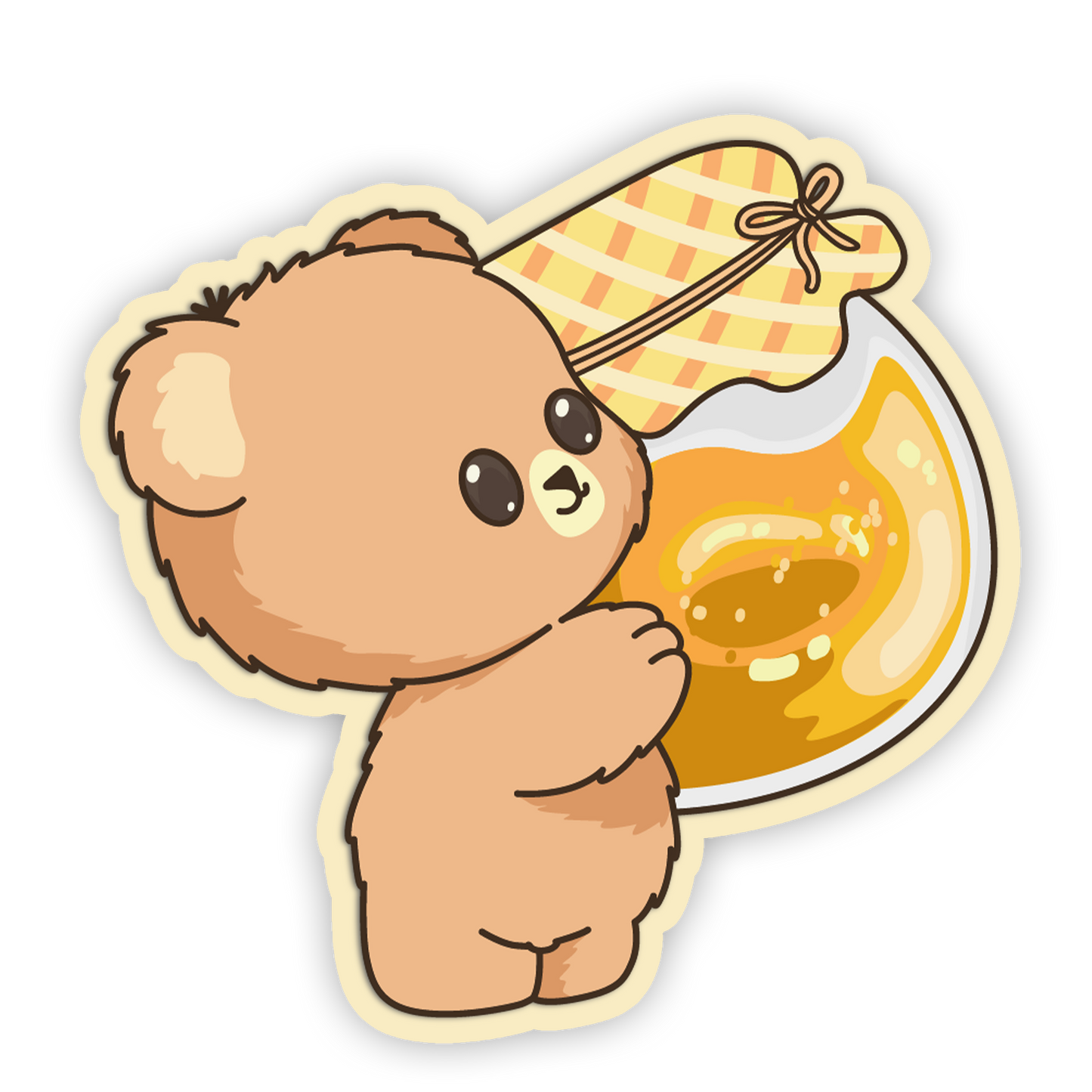 Honey Bear Hug - Cute Honey Series Sticker - The Stkr Store