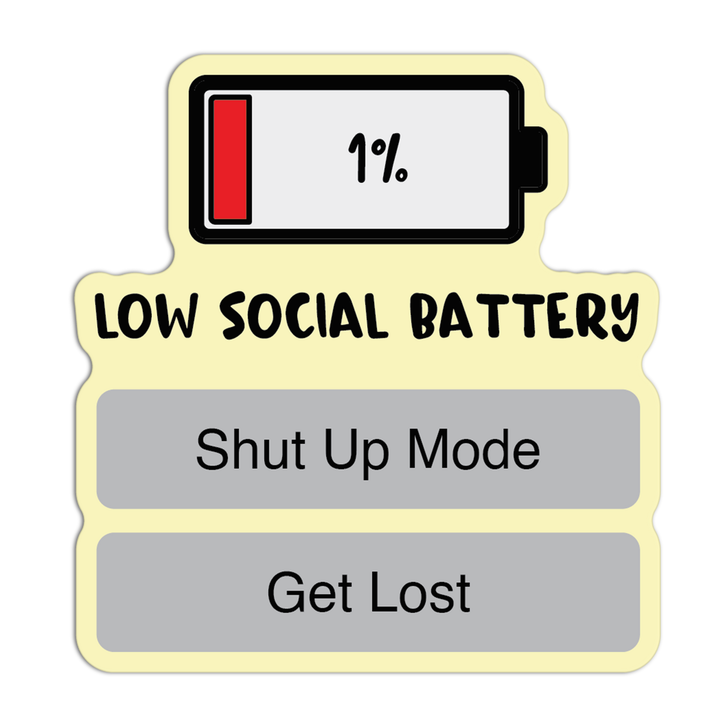 Low Social Battery Introvert Stickers