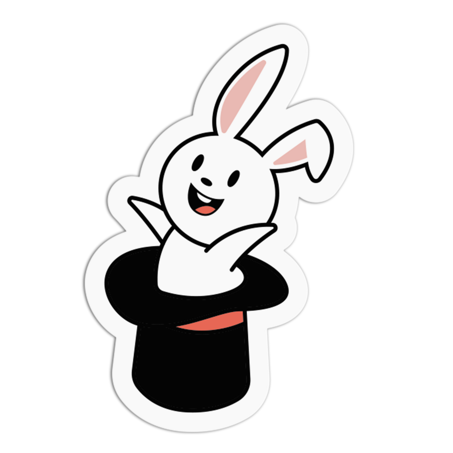 Magician's Top Hat Dreamy Bunny Sticker - The Stkr Store