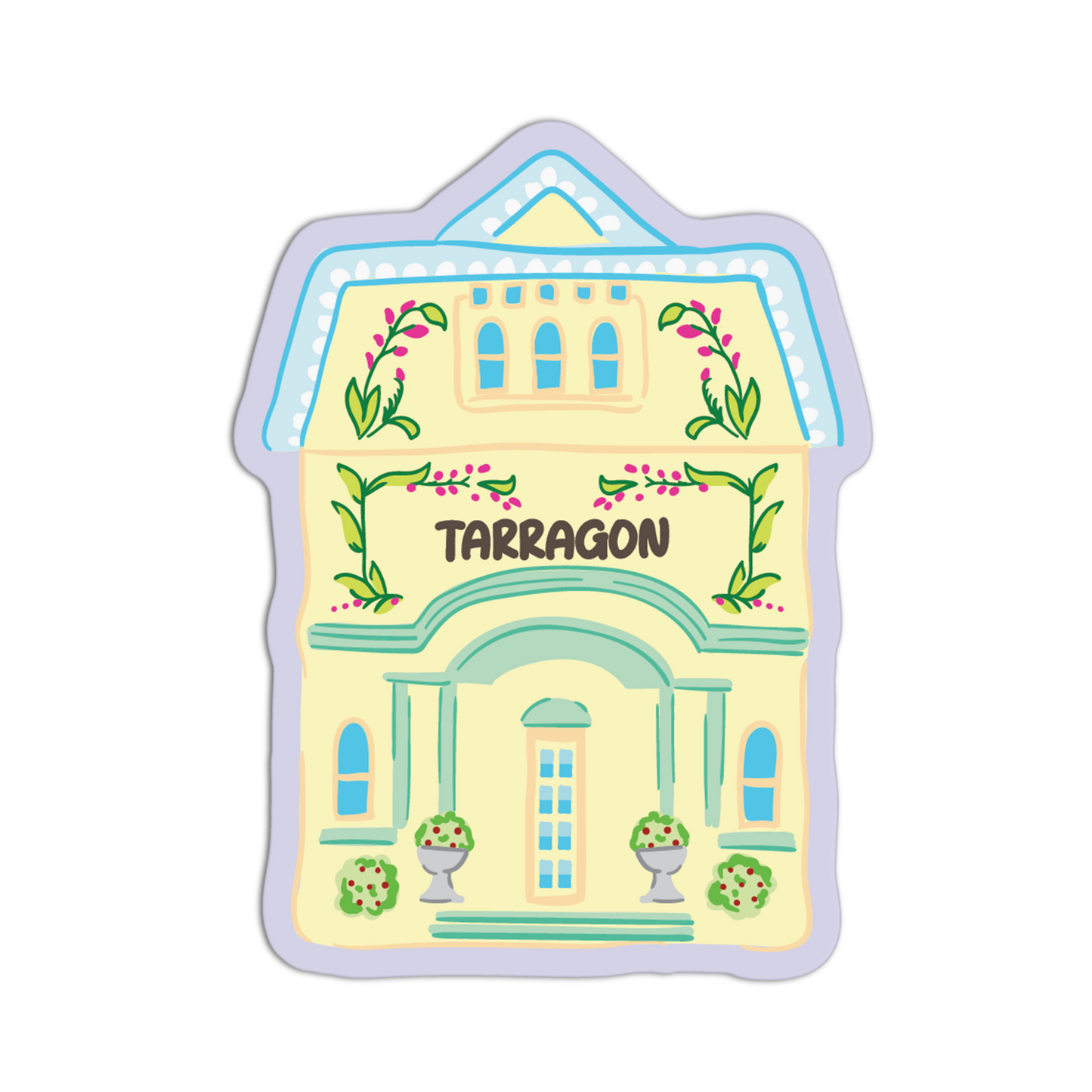 Tarragon Spice Jar House Textured Stickers