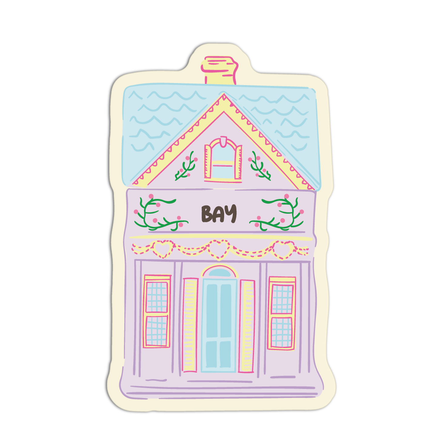 Bay Spice Jar House Textured Stickers
