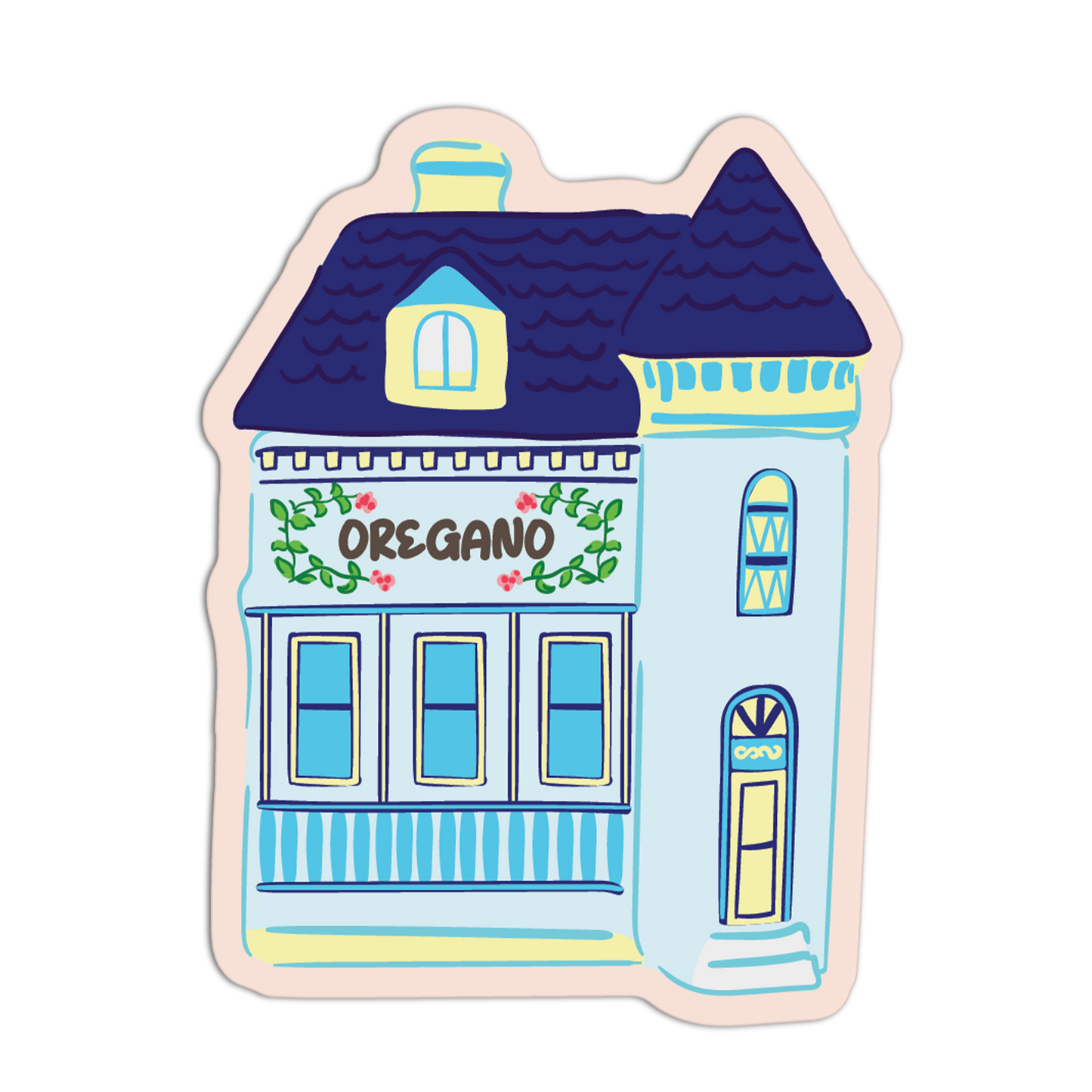 Oregano Spice Jar House Textured Stickers
