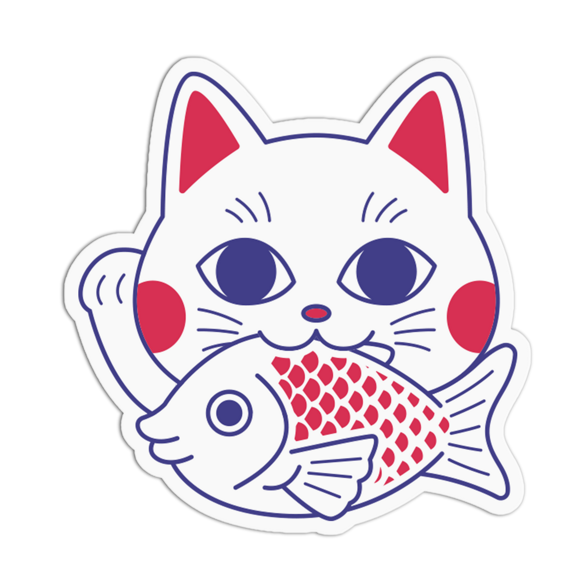 Swimming Fish - Lucky Cats Sticker