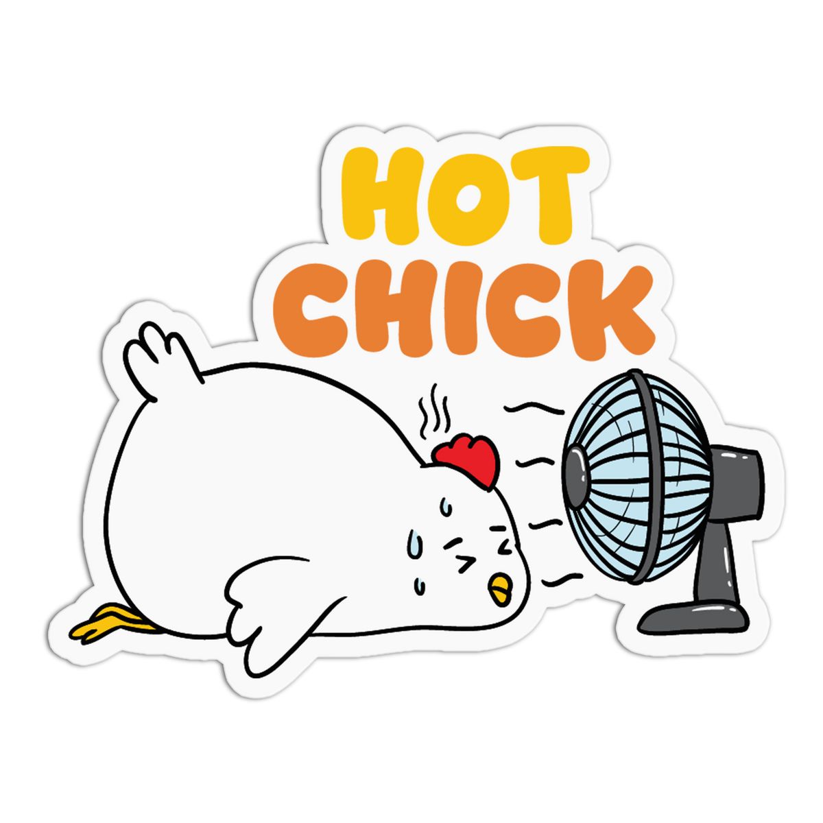Hot Chick Mad Chicken Sticker