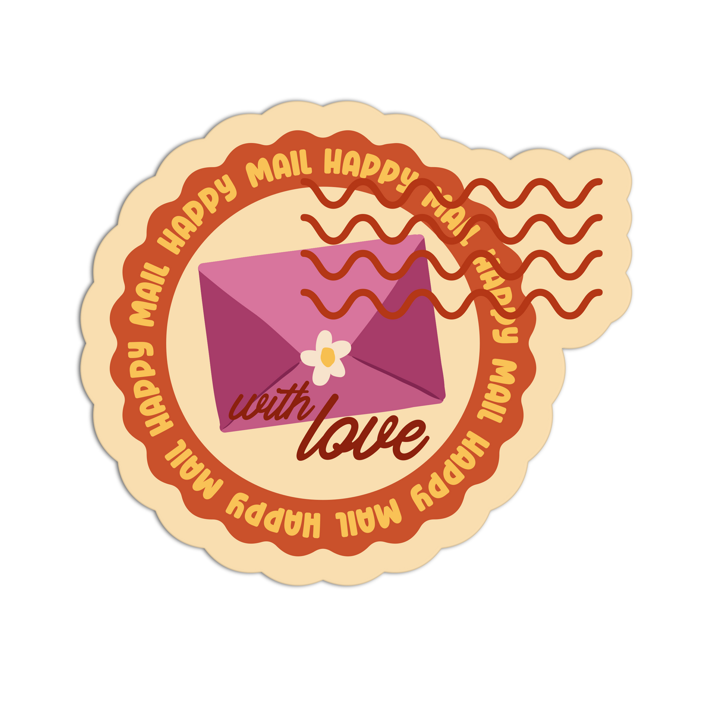 Happy Mail With Love Sticker