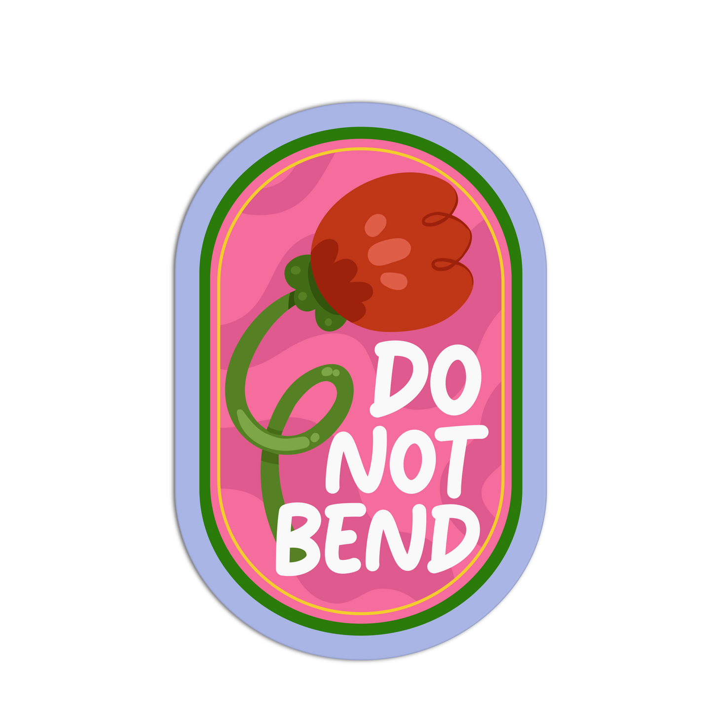 Do Not Bend Flower Mail Sticker