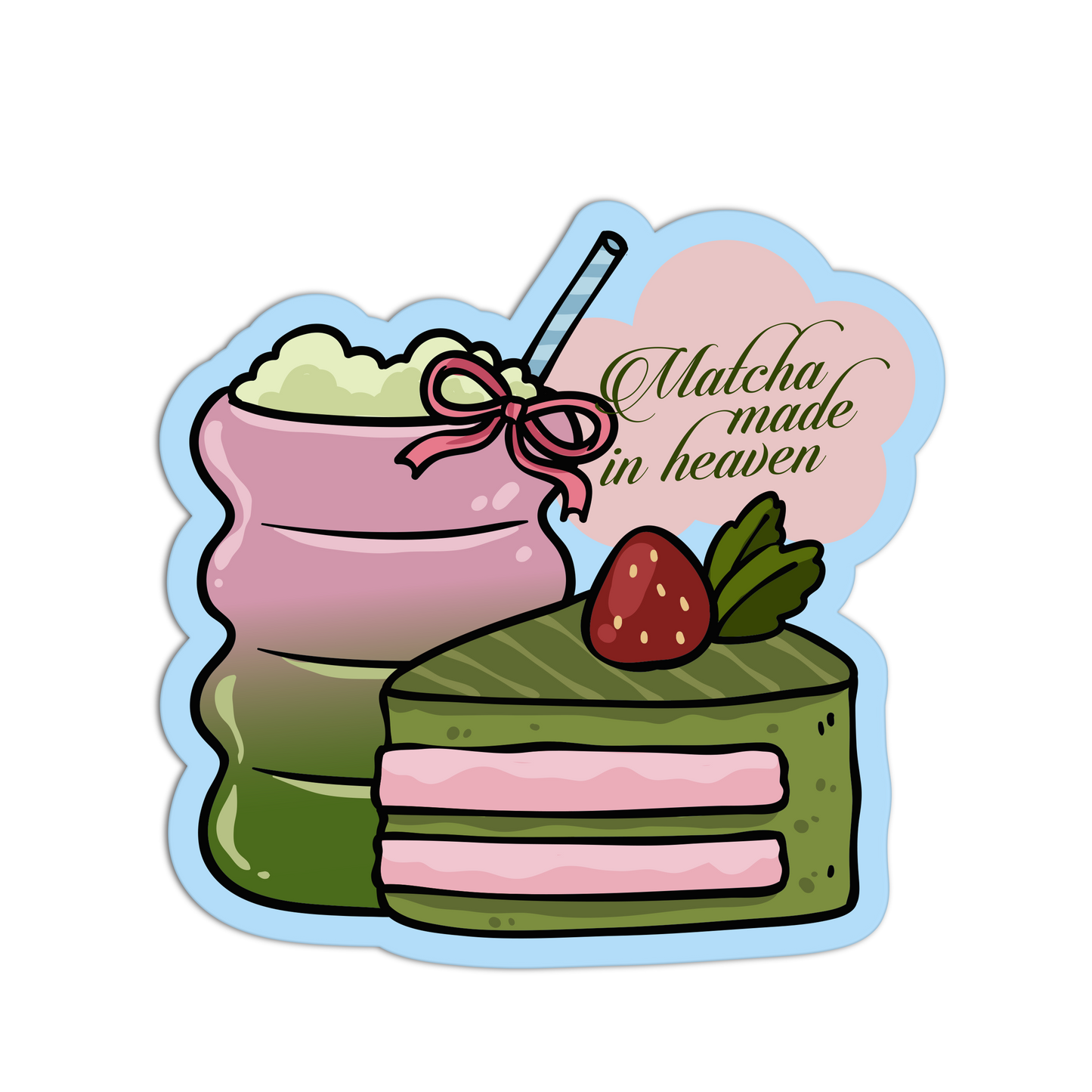 Cake & Latte - Matcha Stickers