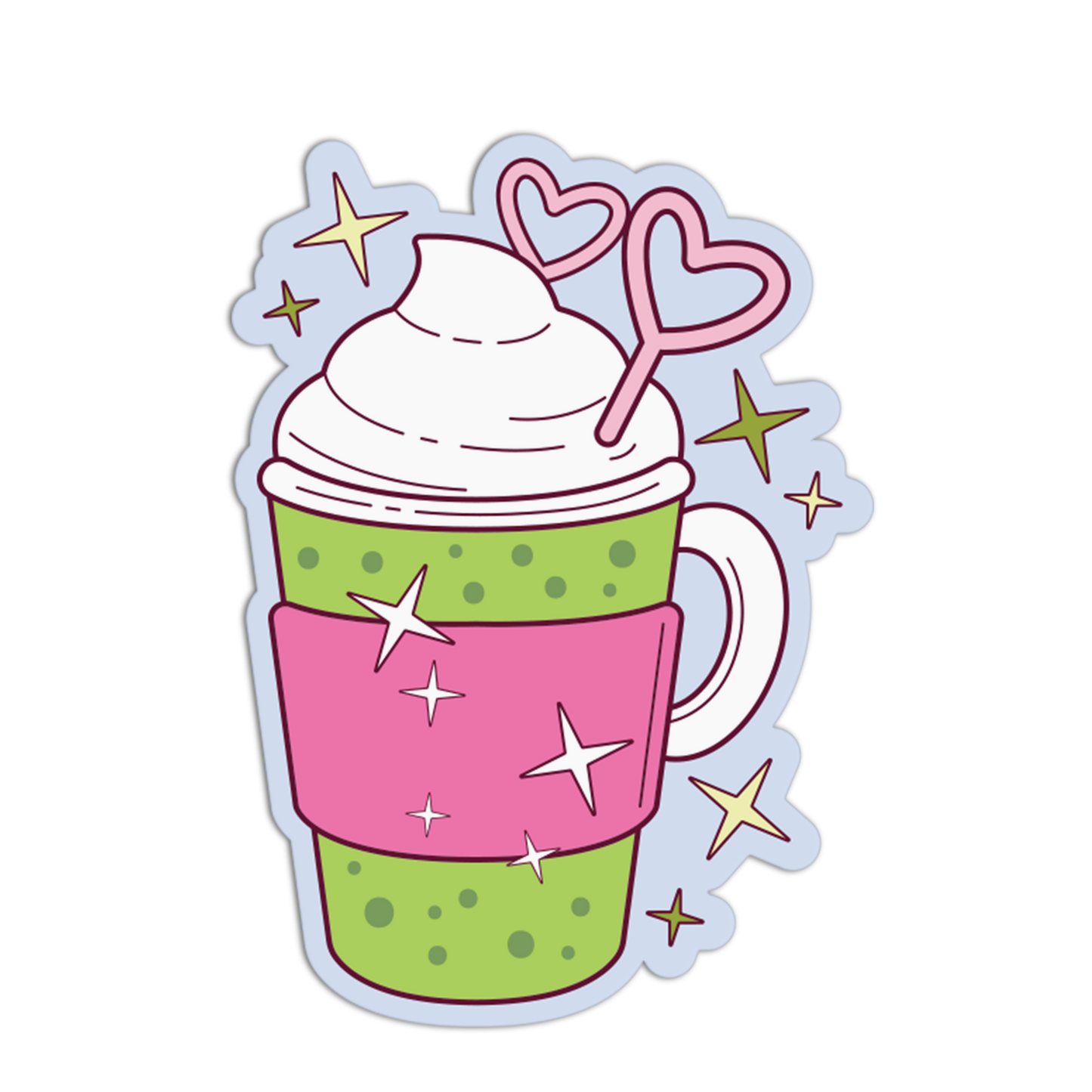 Whipped Frappe Matcha Theme Sticker