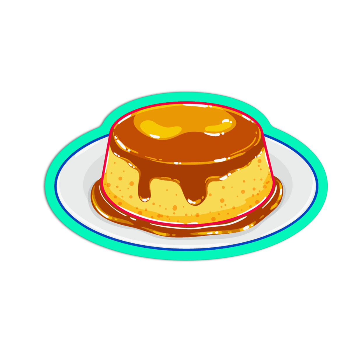 Caramel Flan - Mexican Drinks & Snacks Sticker