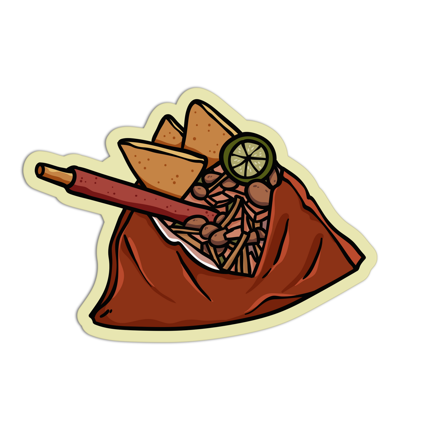 Savory Street Snacks - Mexican Tray Sticker - The Stkr Store