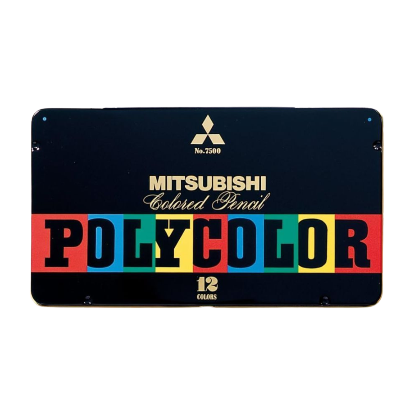 Mitsubishi Polycolor colored pencil set packaging on a white background