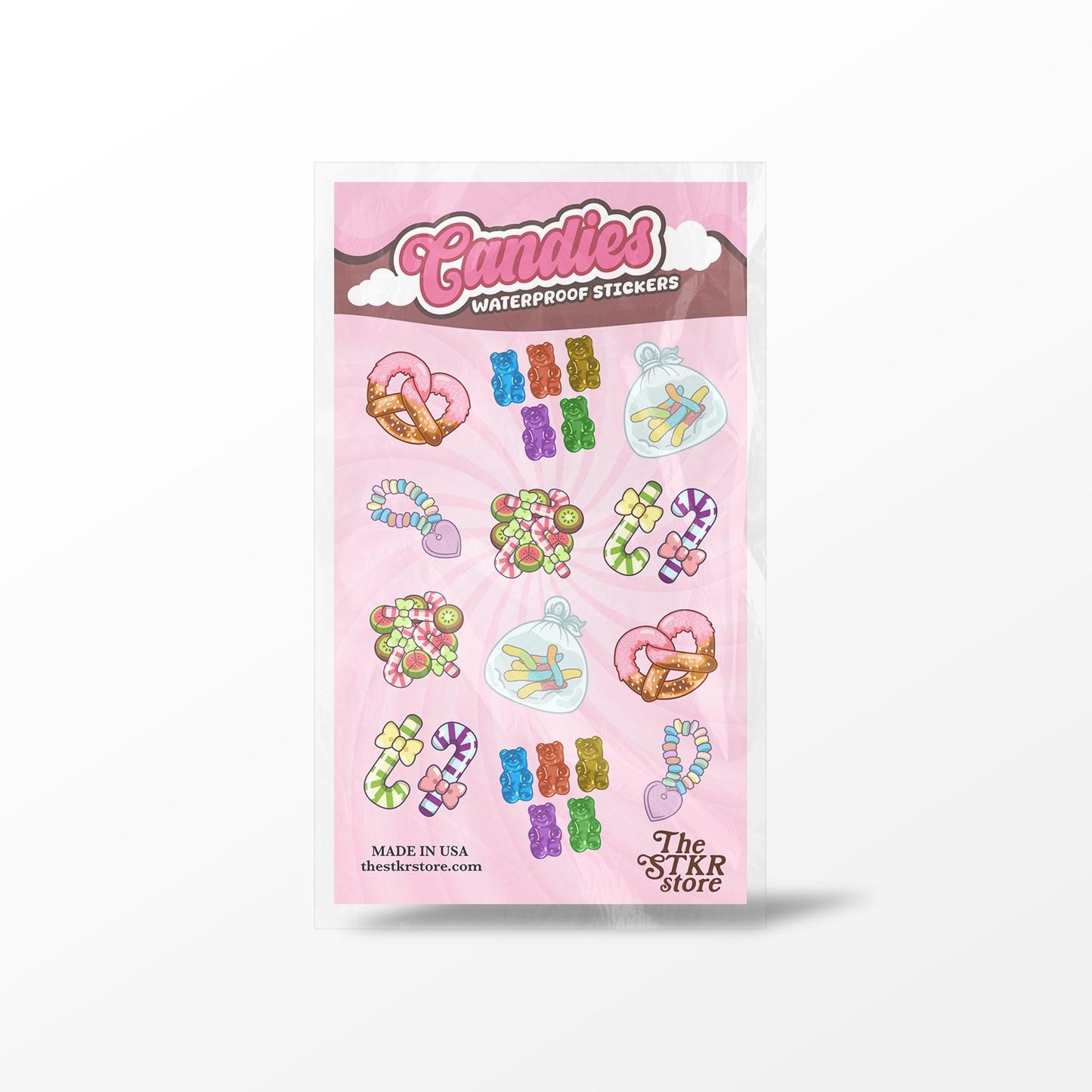 Candies Pink Sticker Sheet