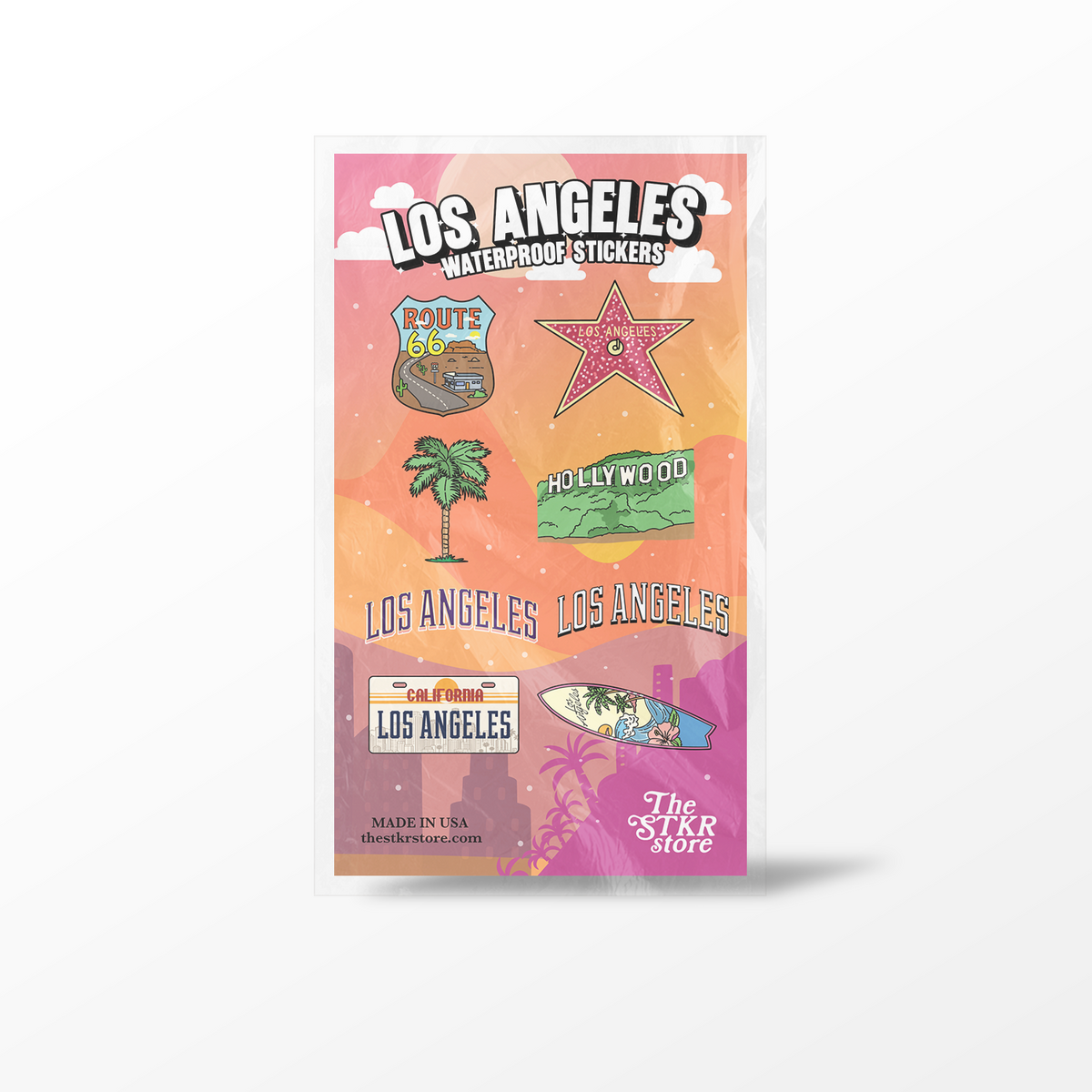 Los Angeles Travel Sticker Sheet