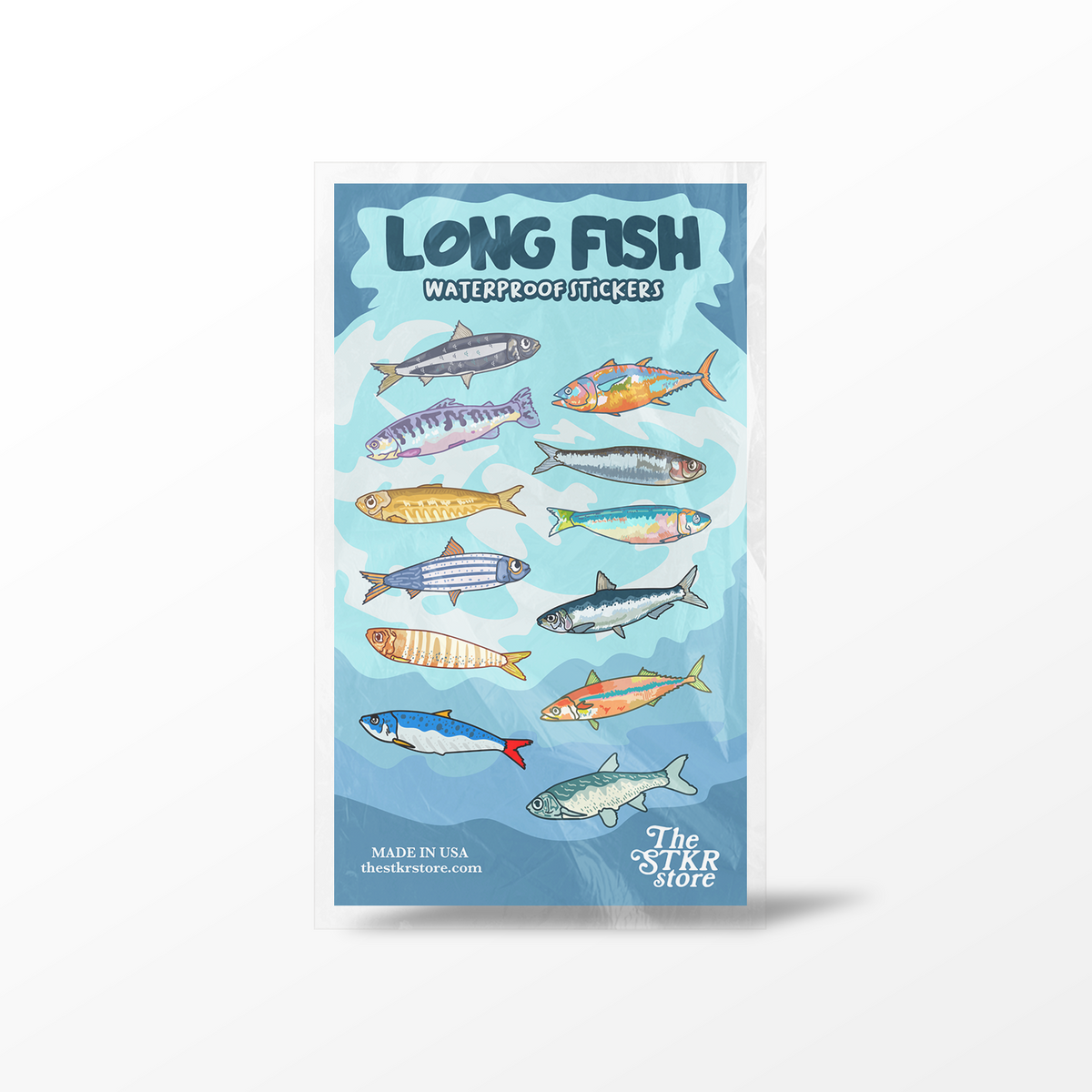 Long Fish Sticker Sheet