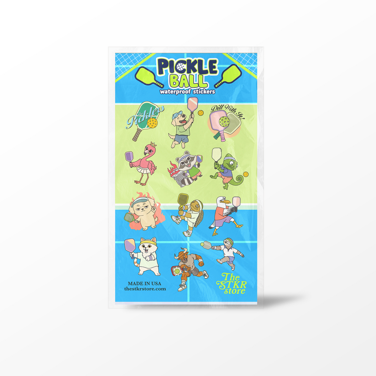 Pickle Ball Sticker Sheet