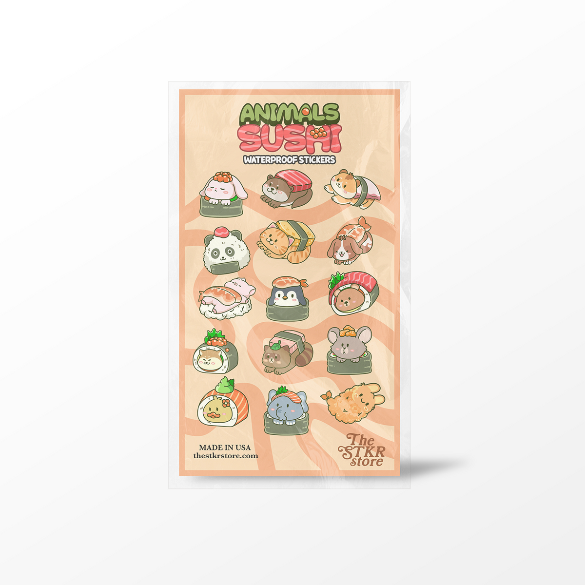 Animals Sushi Sticker Sheet
