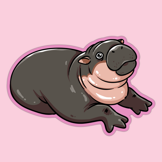 Moo Deng Sitting Sticker