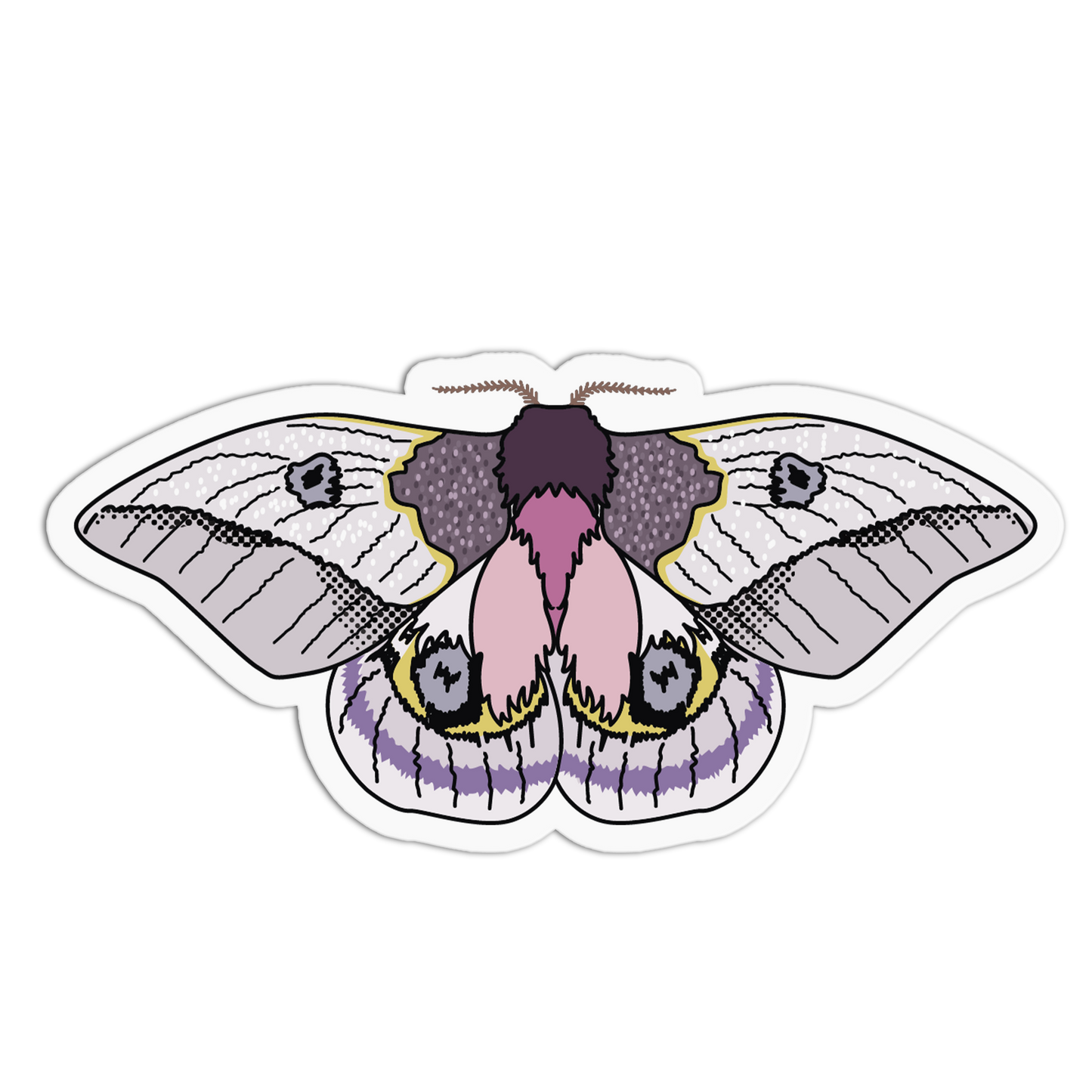 Giant Leopard Moth Series Stickers