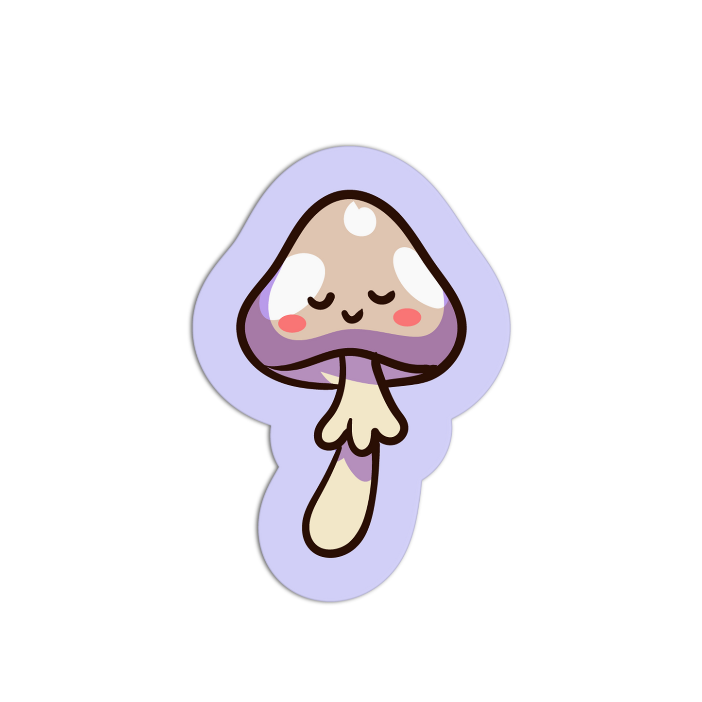 Lavender Dream Mushroom Sticker - The Stkr Store