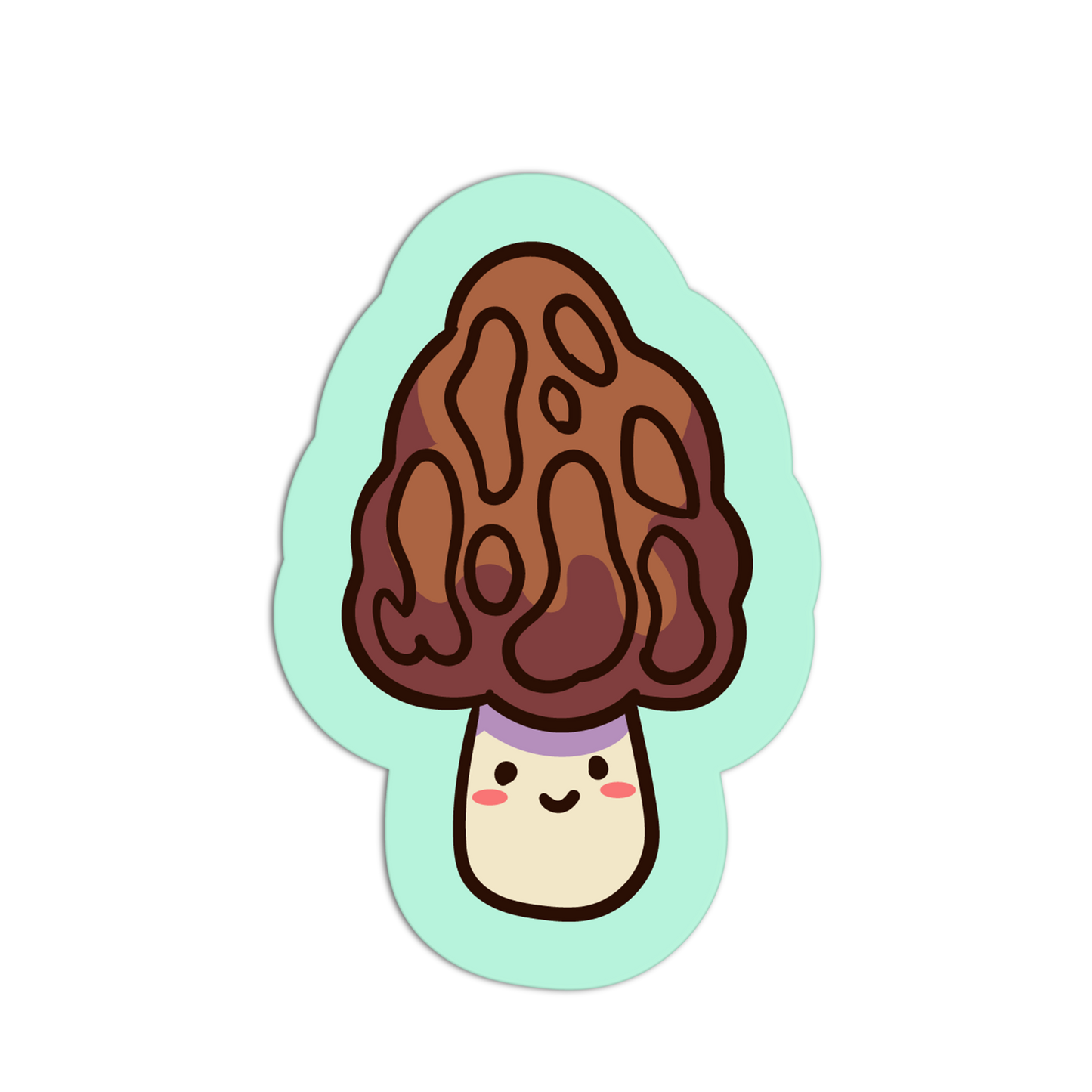 Morel Buddy Mushroom Sticker - The Stkr Store
