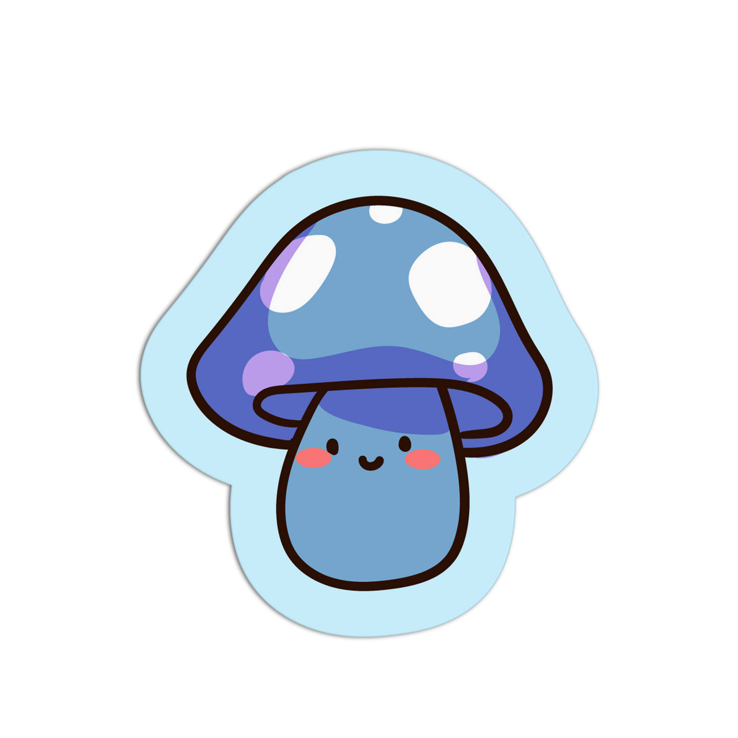 Blue Sky Mushroom Sticker - The Stkr Store