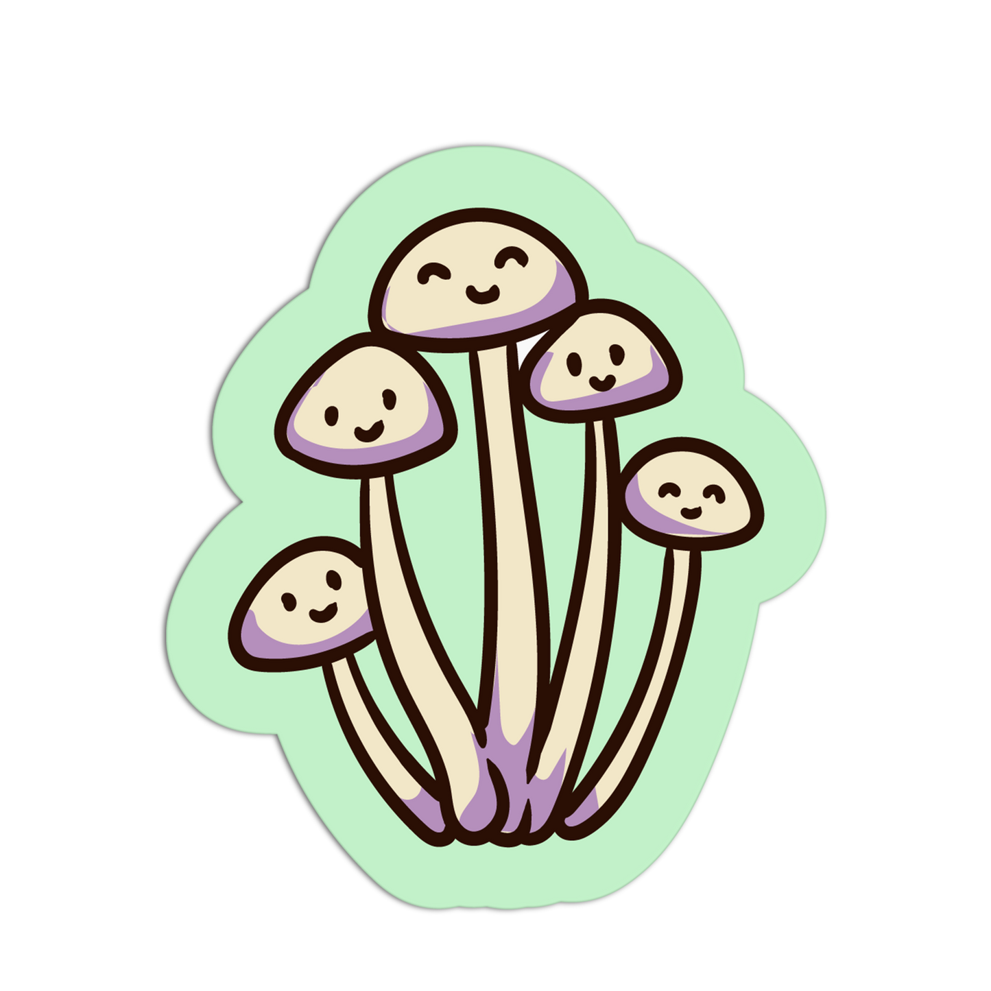Enoki Family Fun Mushroom Sticker - The Stkr Store
