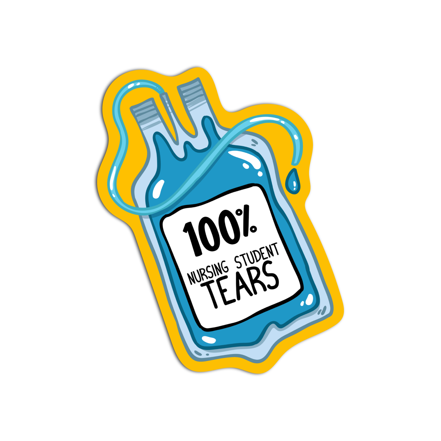 100% Nursing Student Tears Stickers