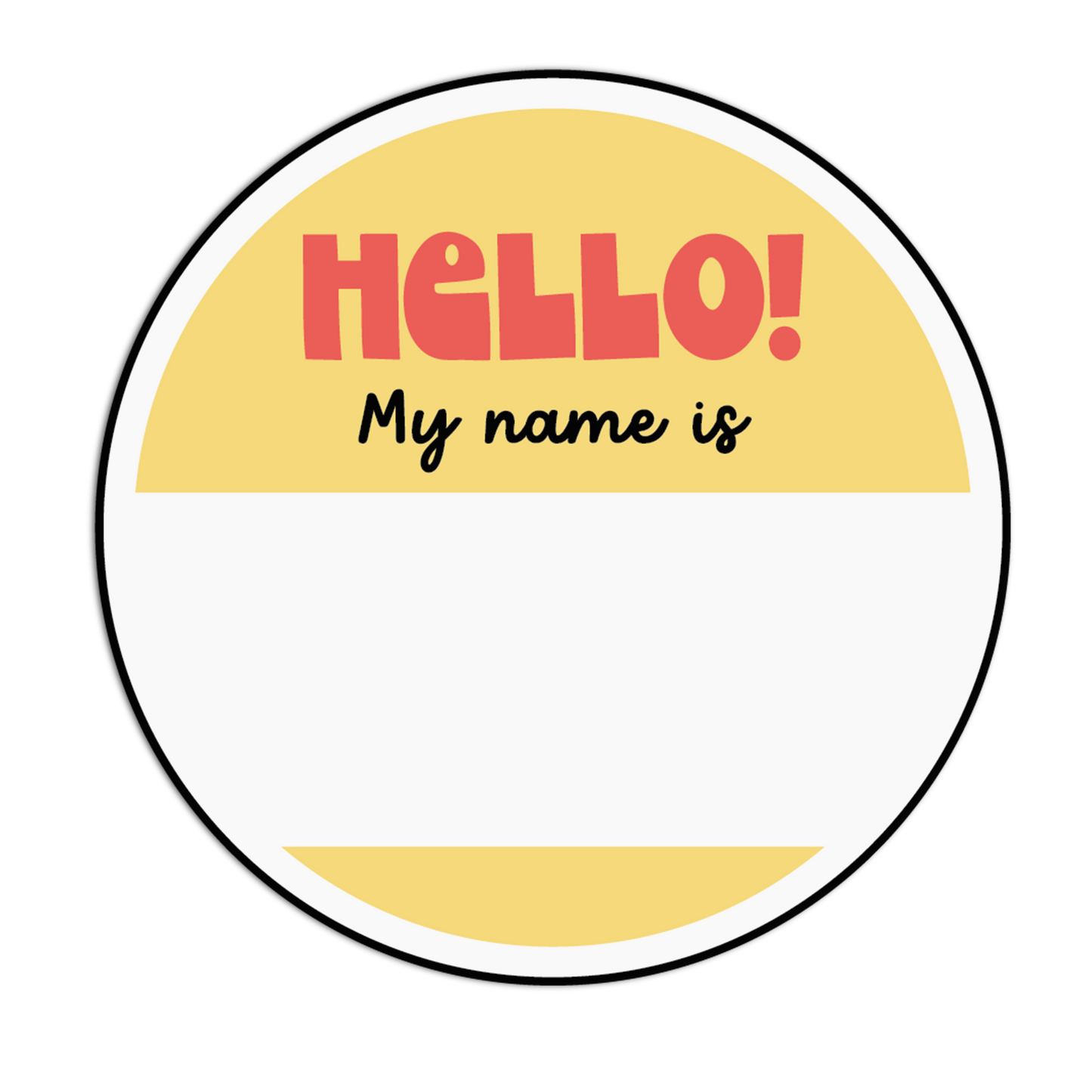 Hello My Name Is Name Tags Stickers