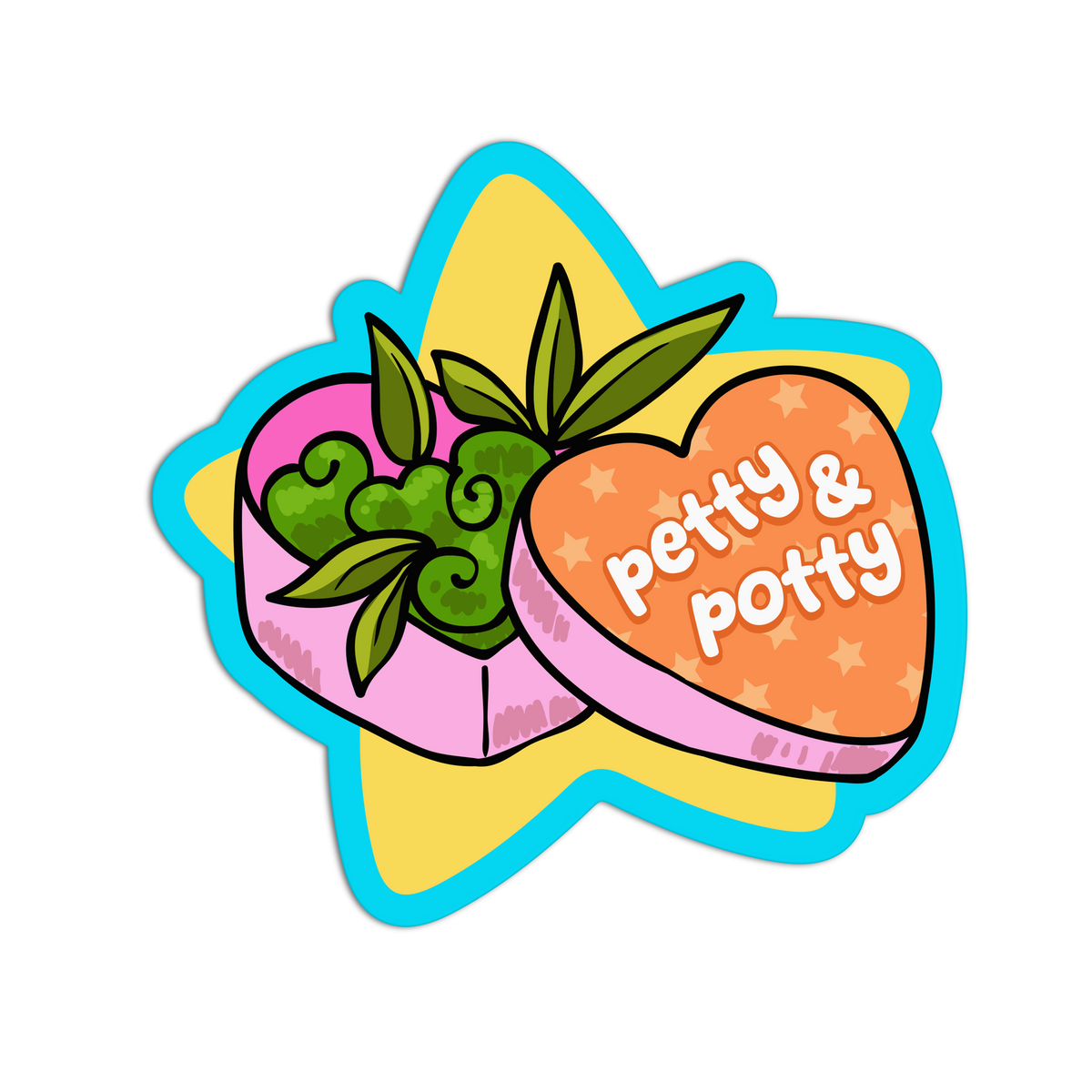 Heart Box - Neon Canna Sticker