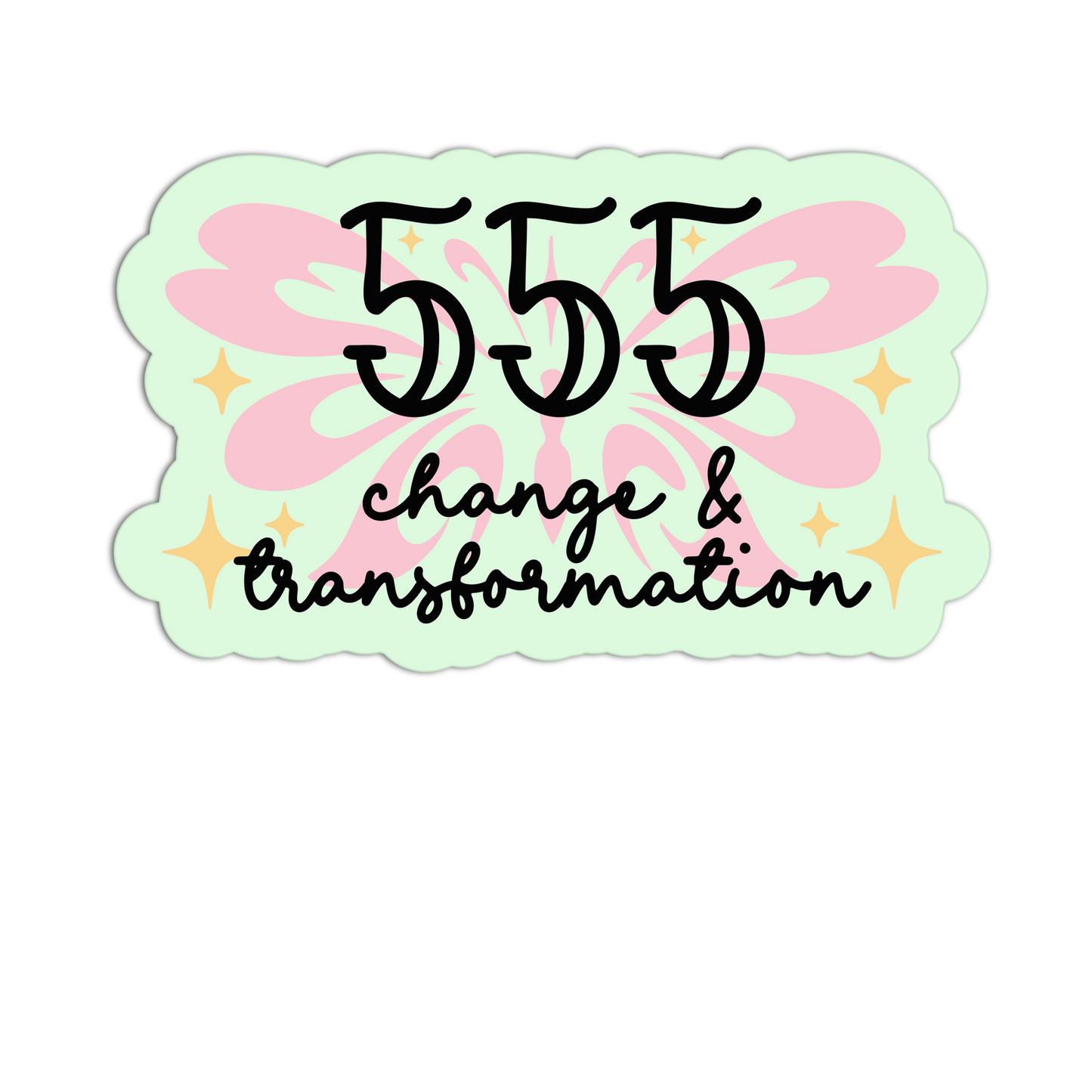 Transformation Butterfly Angel Number Sticker