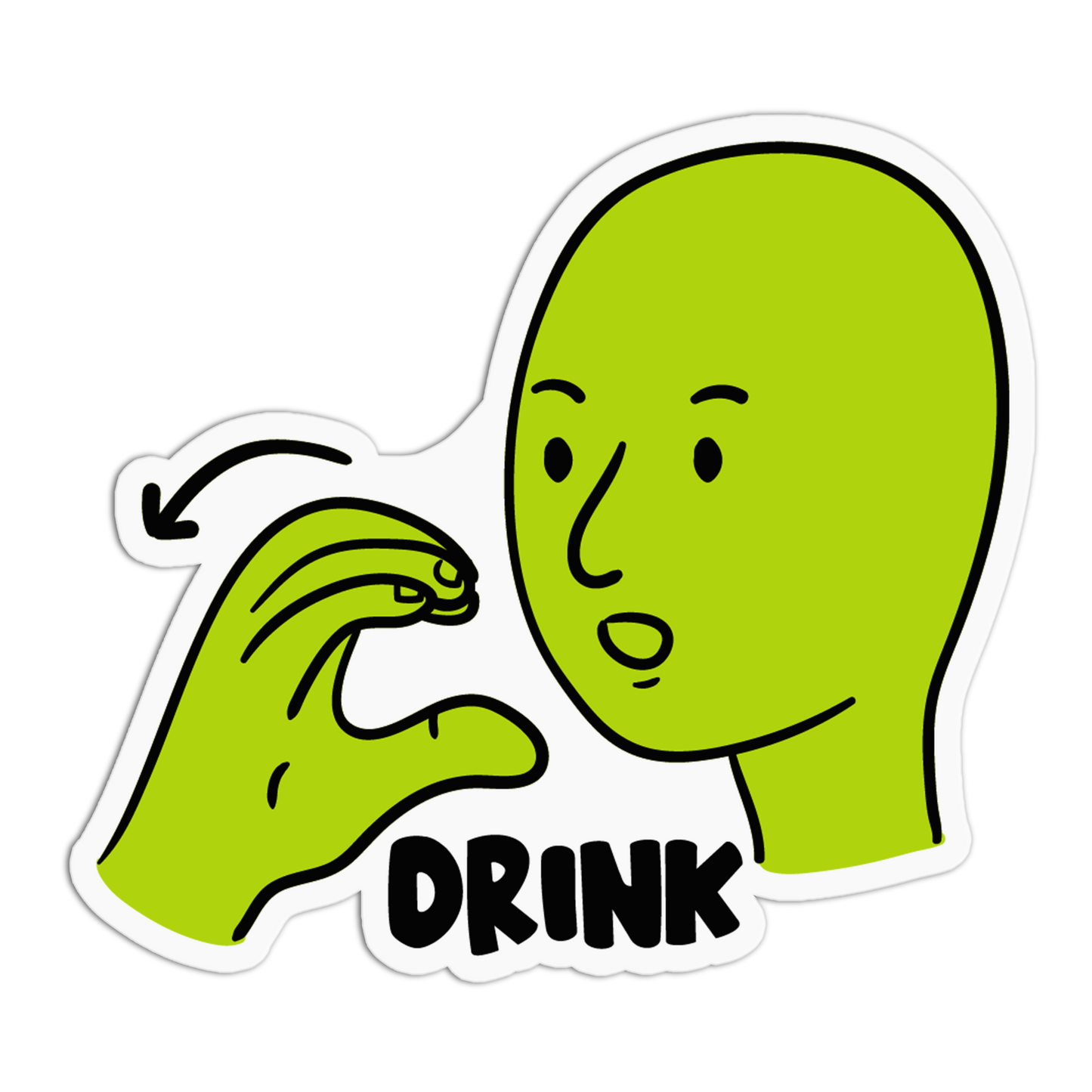 Drink Sign New ASL 2026 Sticker