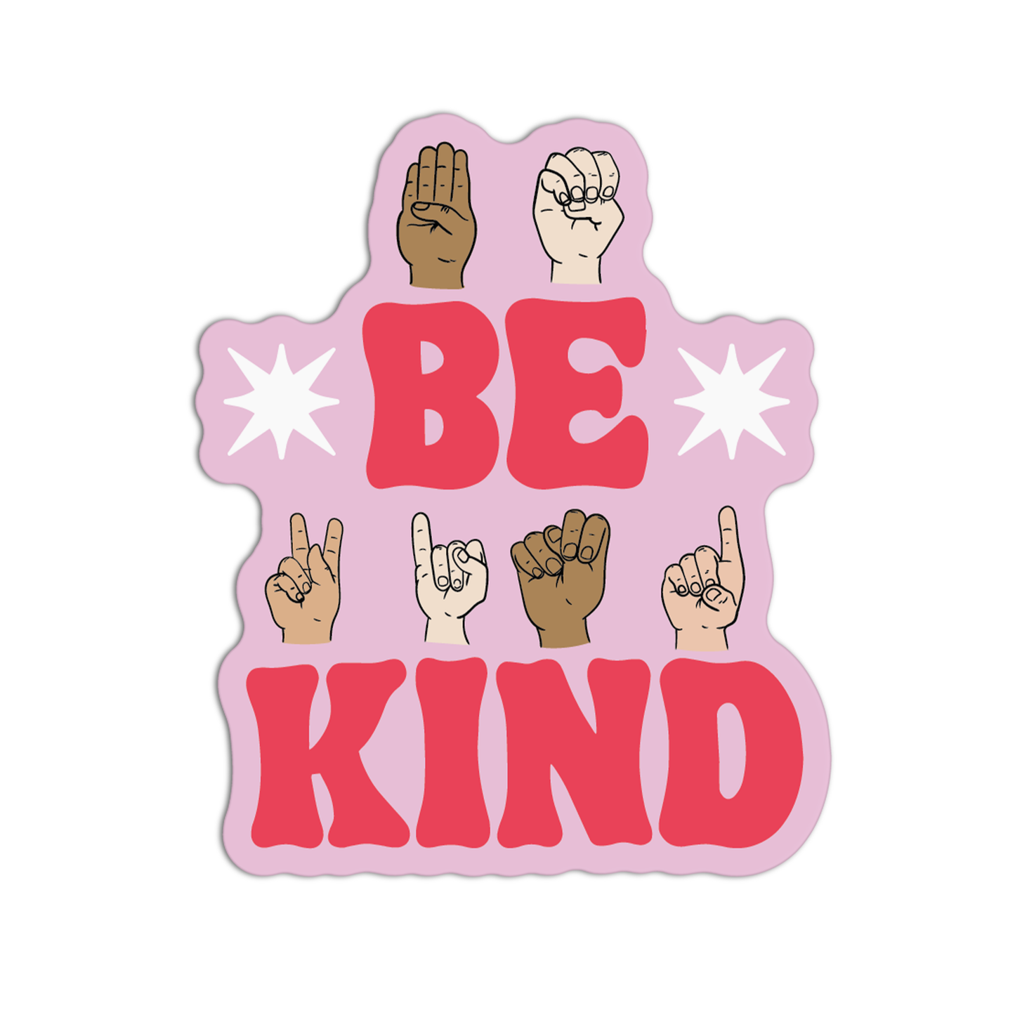 Be Kind American Sign Language Stickers