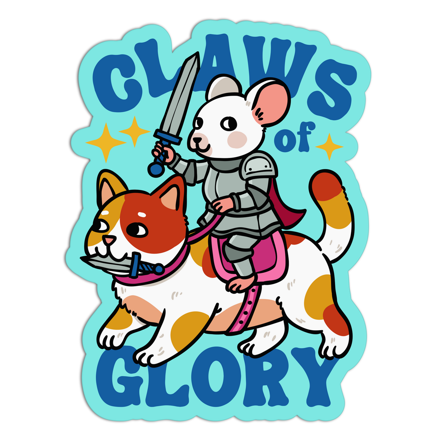 Claws Of Glory Cat Stickers