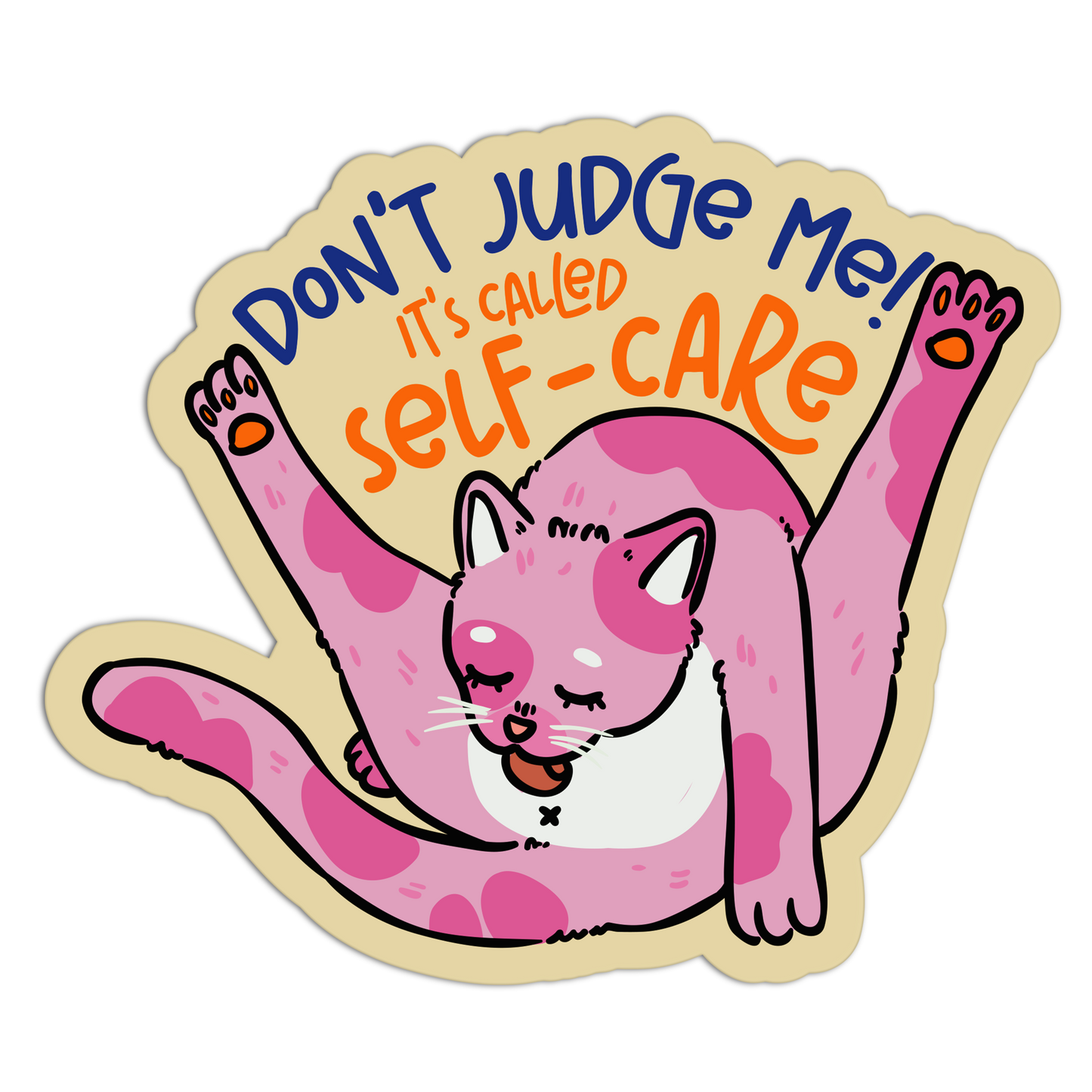 Don't Judge Me! Cat Stickers