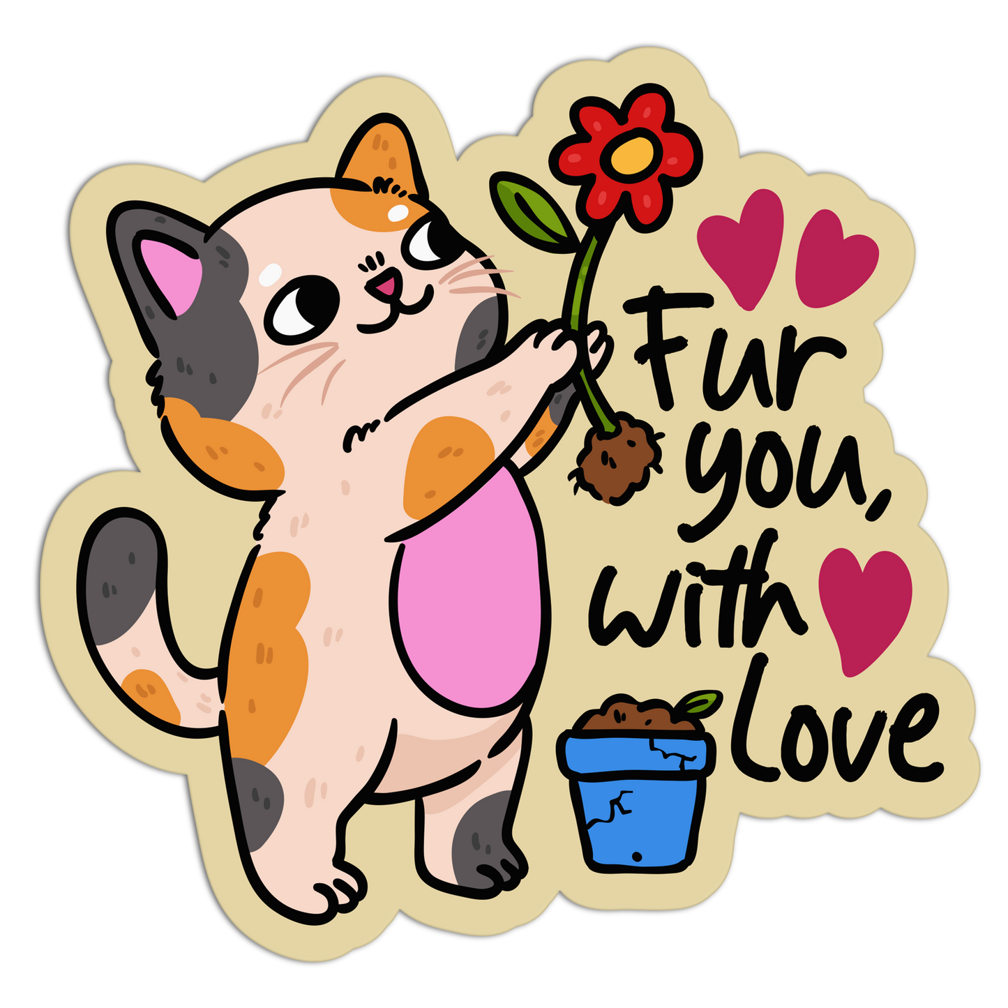 Fur You With Love Cat Stickers