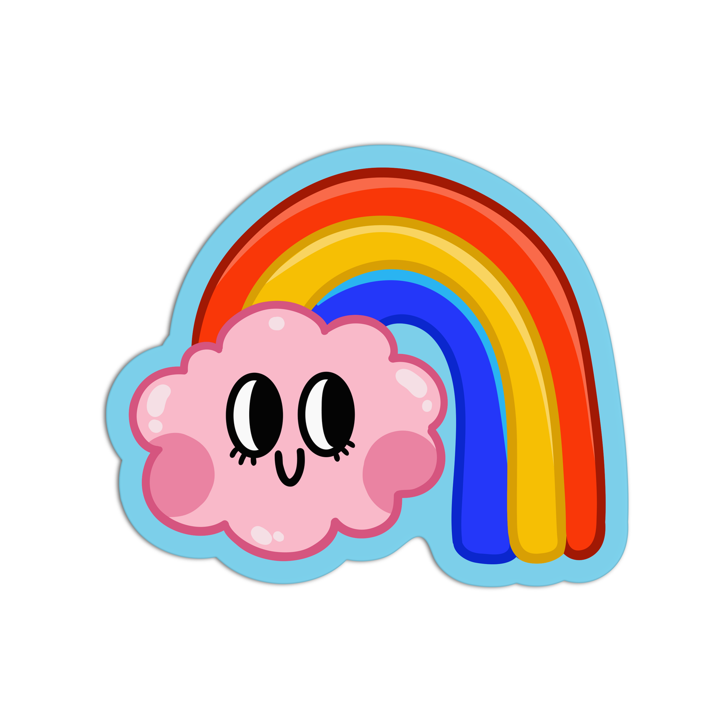 Smiling Rainbow Sticker