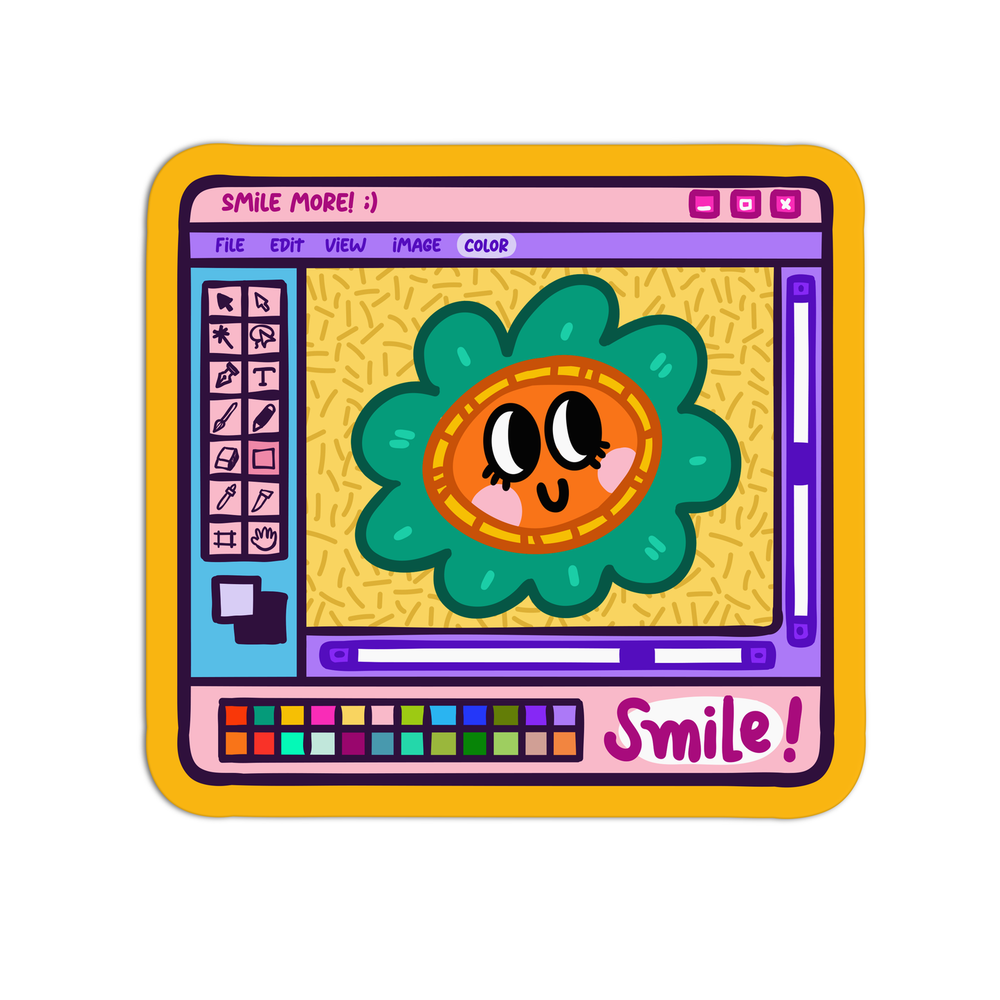 Smile! Artboard Sticker