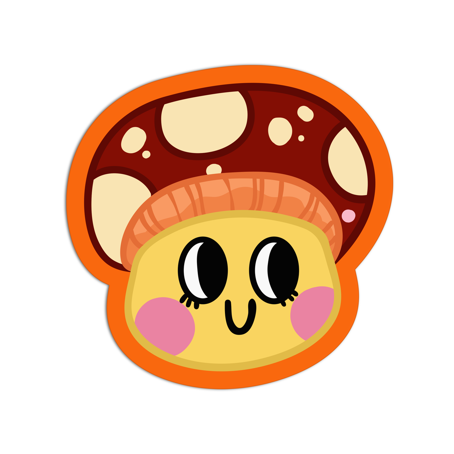 Smiling Mushroom Sticker