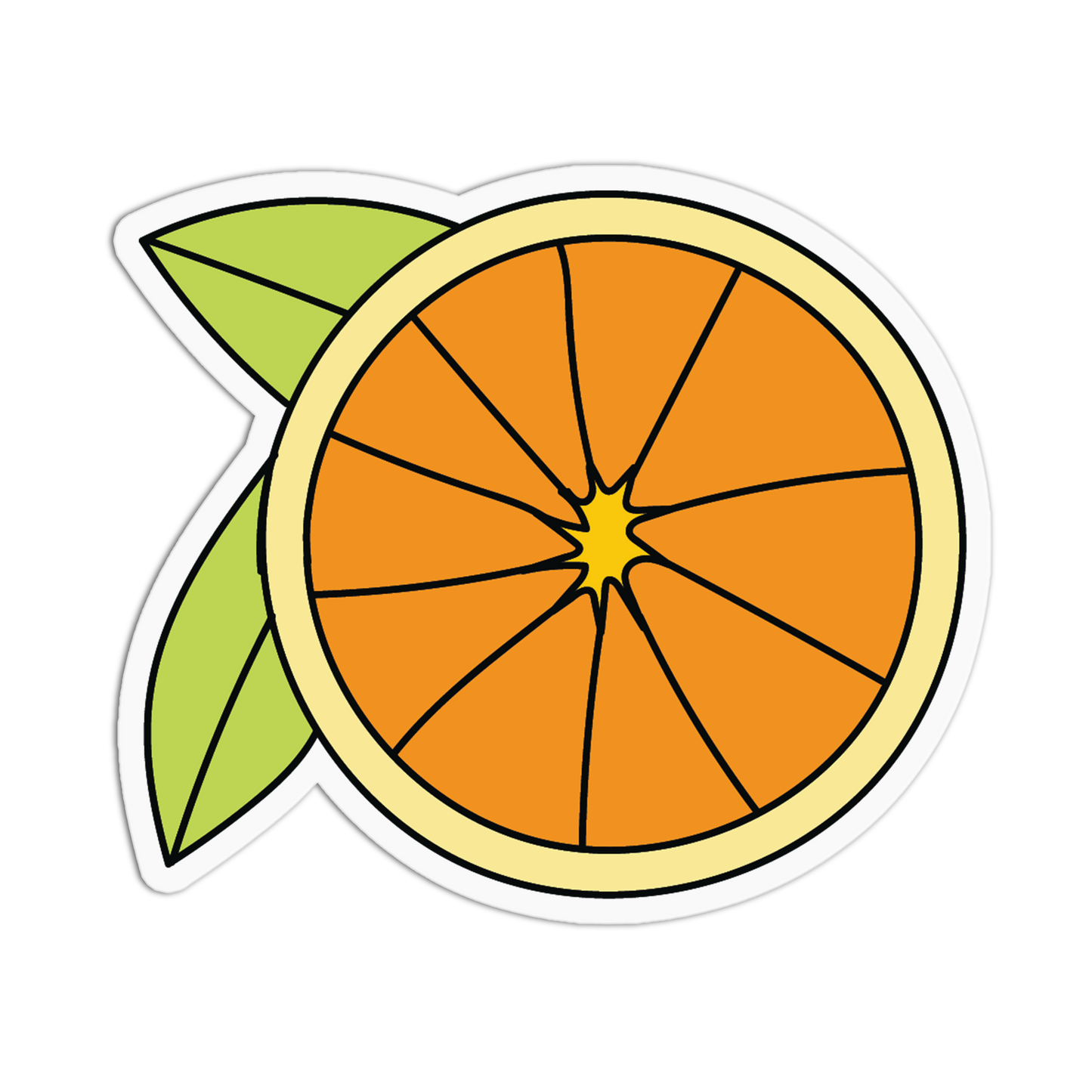 Adorable Orange Bloom Slice Stickers (Copy) - The Stkr Store