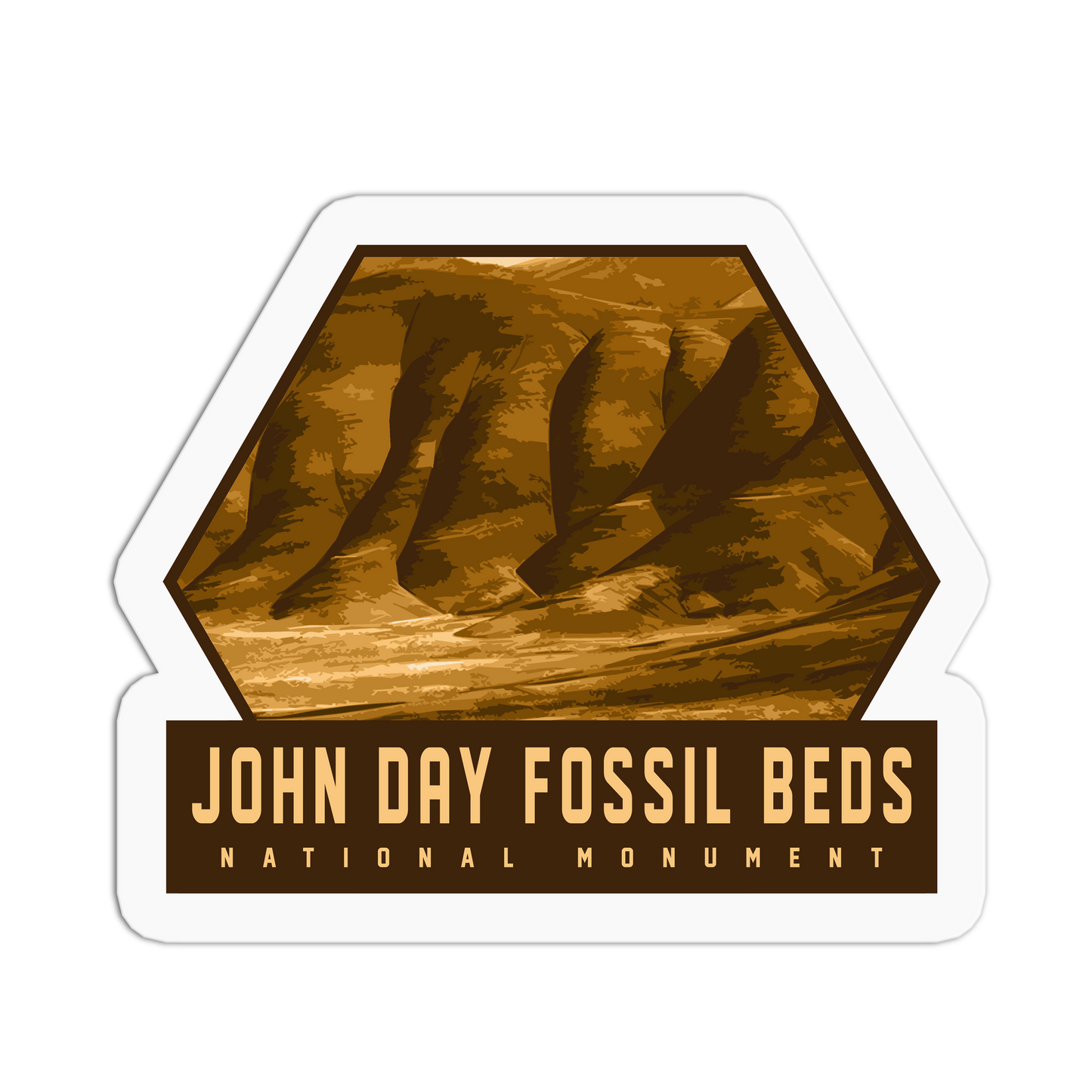 John Day Fossil Beds - Travel Series Oregon Sticker - The Stkr Store