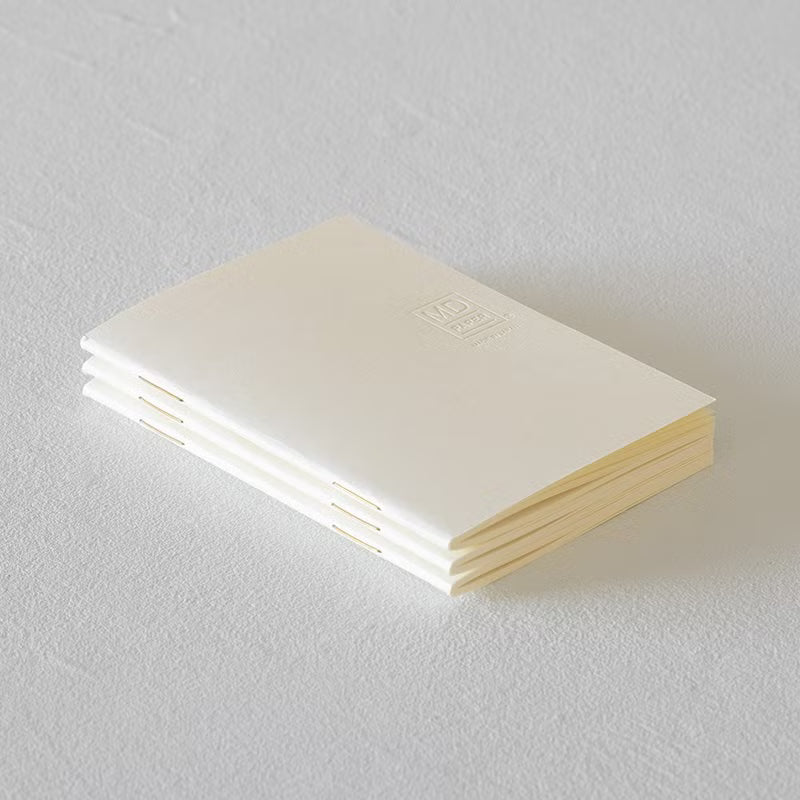 Midori MD Paper Notebook Light A7 Unruled, Set of 3