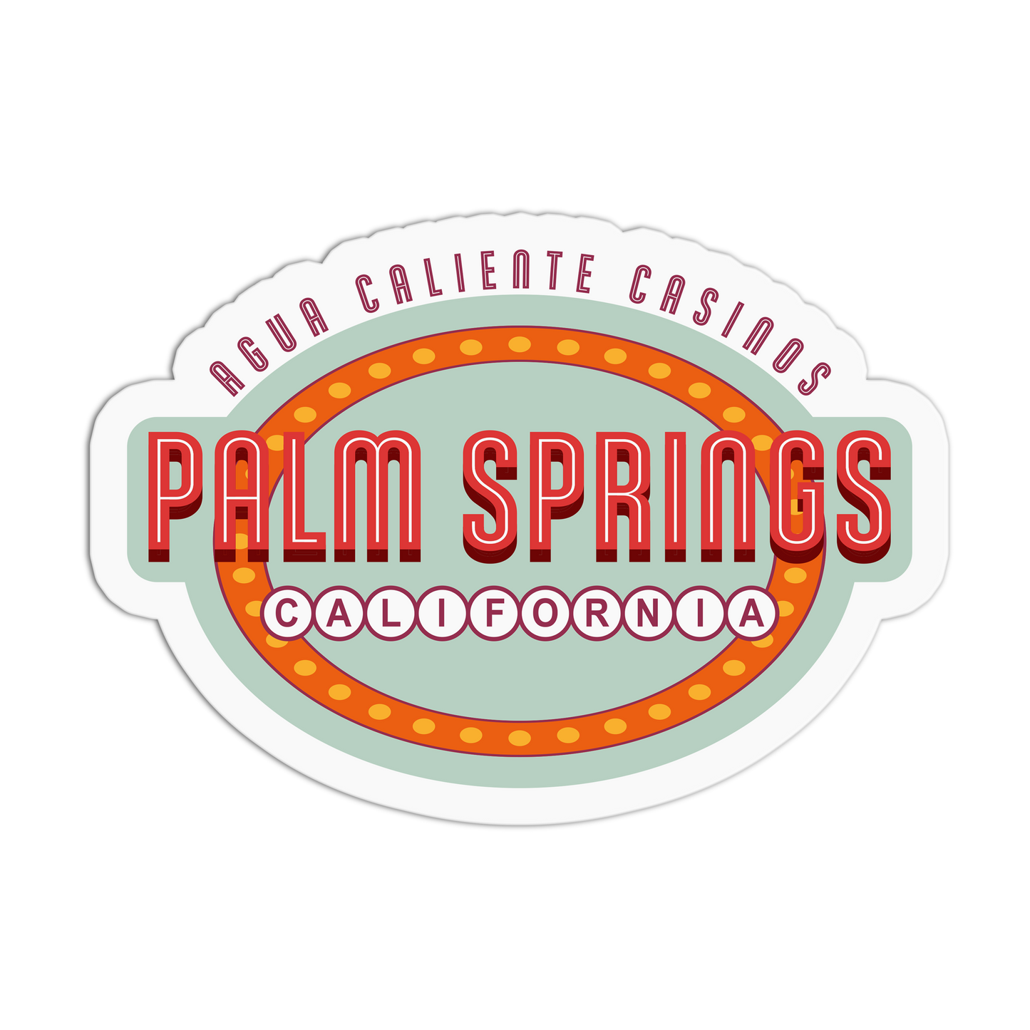 Agua Caliente Casinos Travel Series Palm Spring Stickers