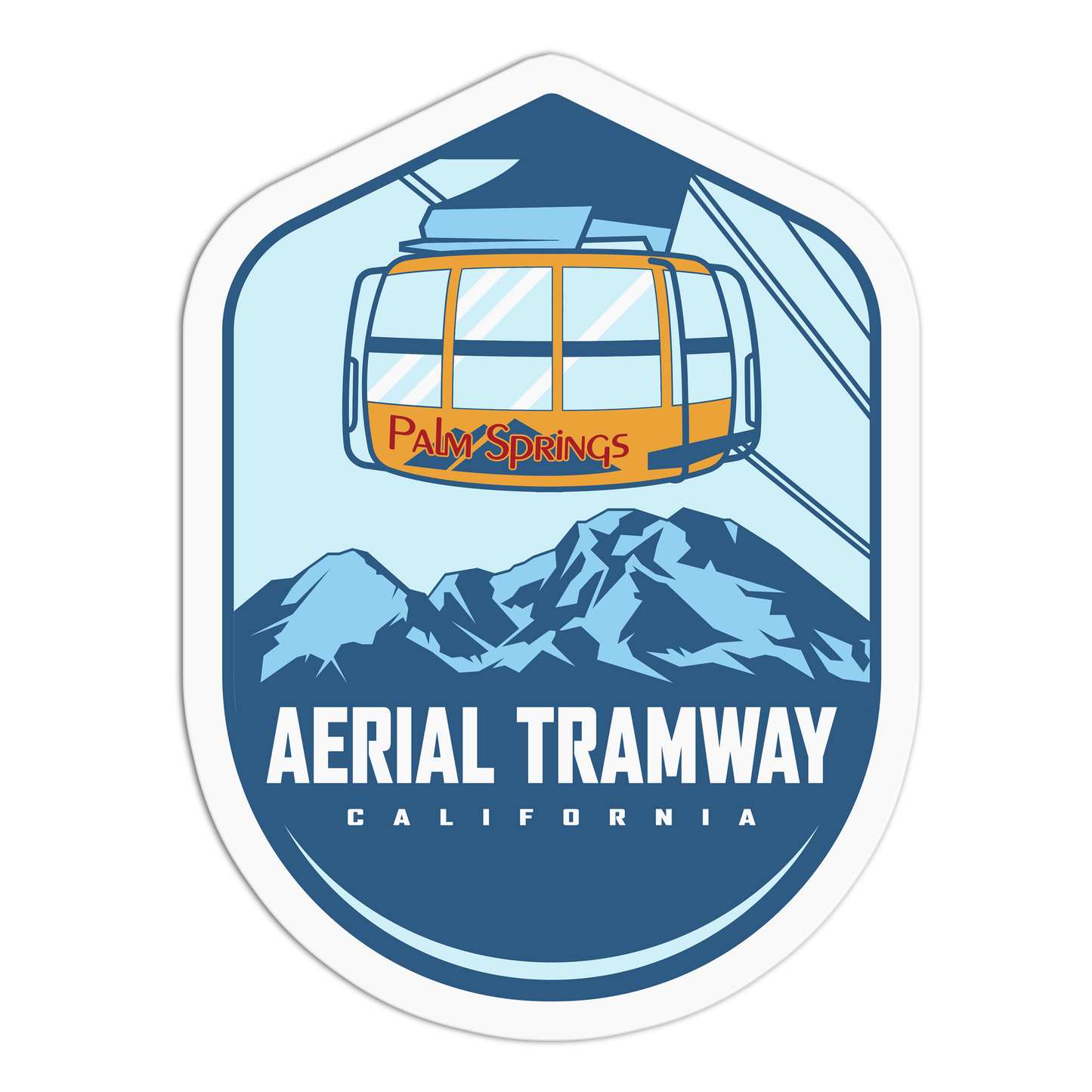 Aerial Tramway Travel Series Palm Spring Stickers