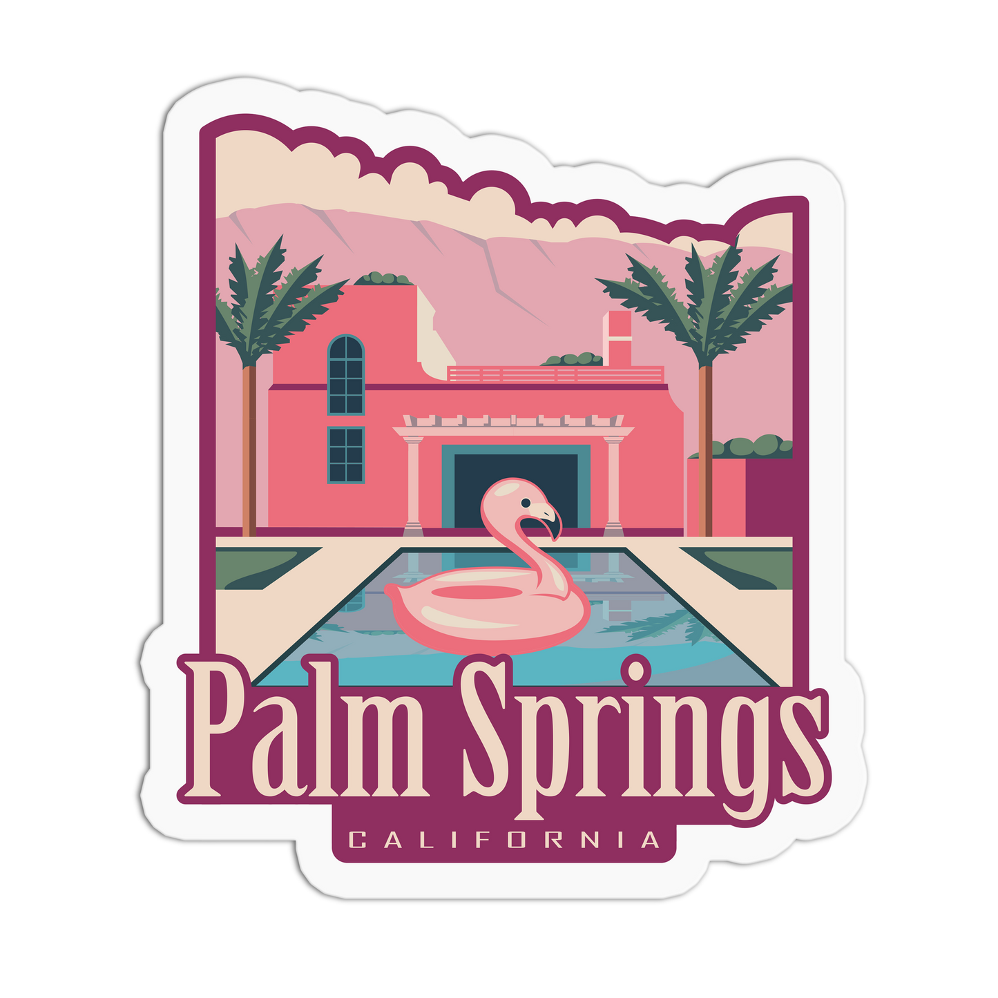Palm Spring Travel Series Palm Spring Stickers