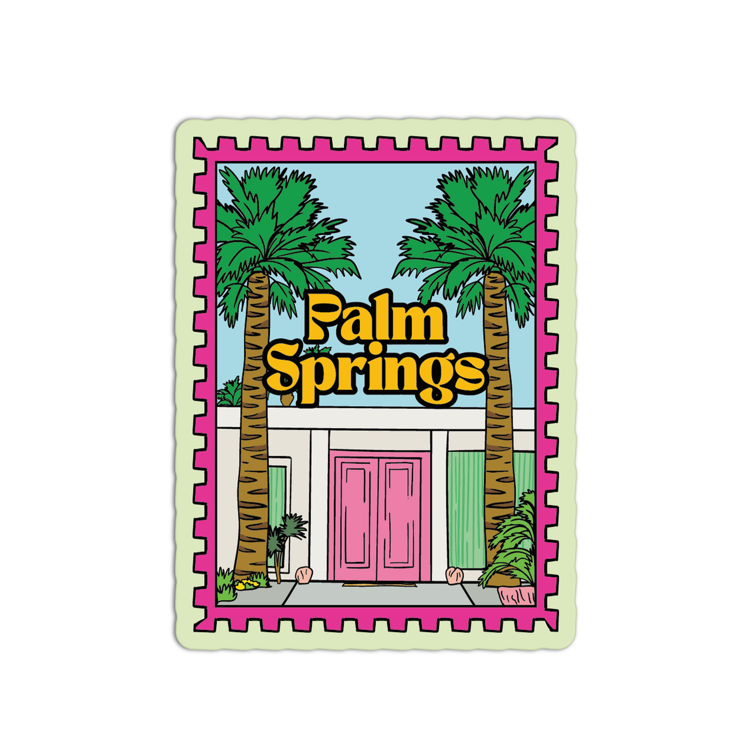 Iconic Pink Door - Palm Springs Stamp Collection