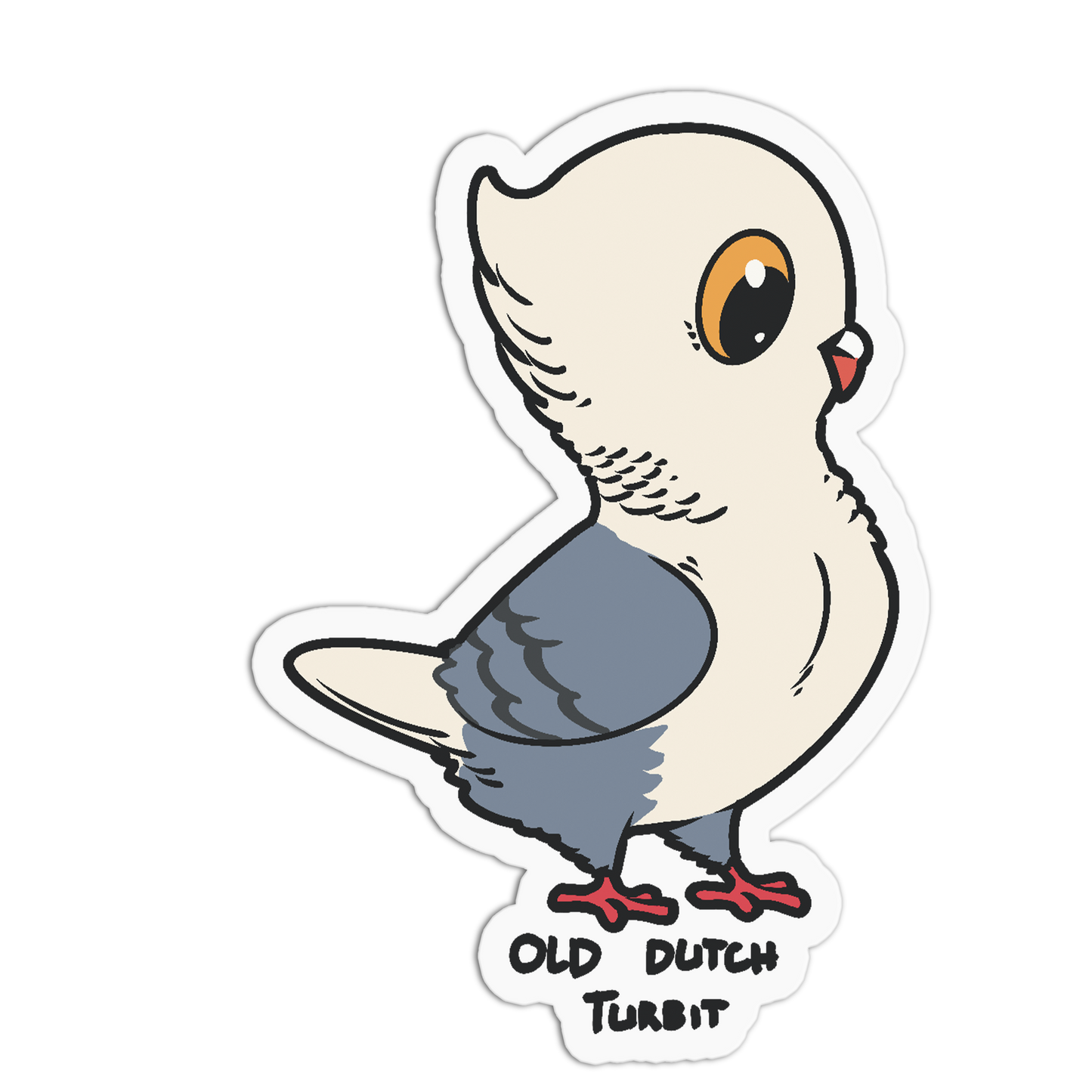 Cute Old Dutch Pigeon Sticker