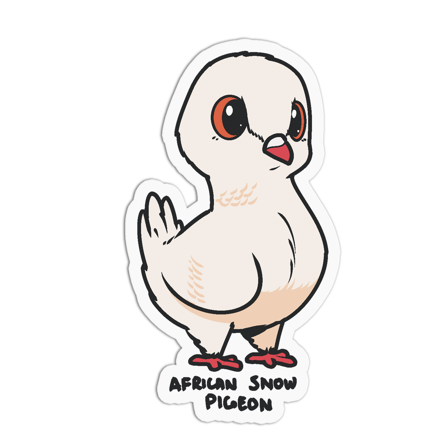 Rare African Snow Pigeon Sticker