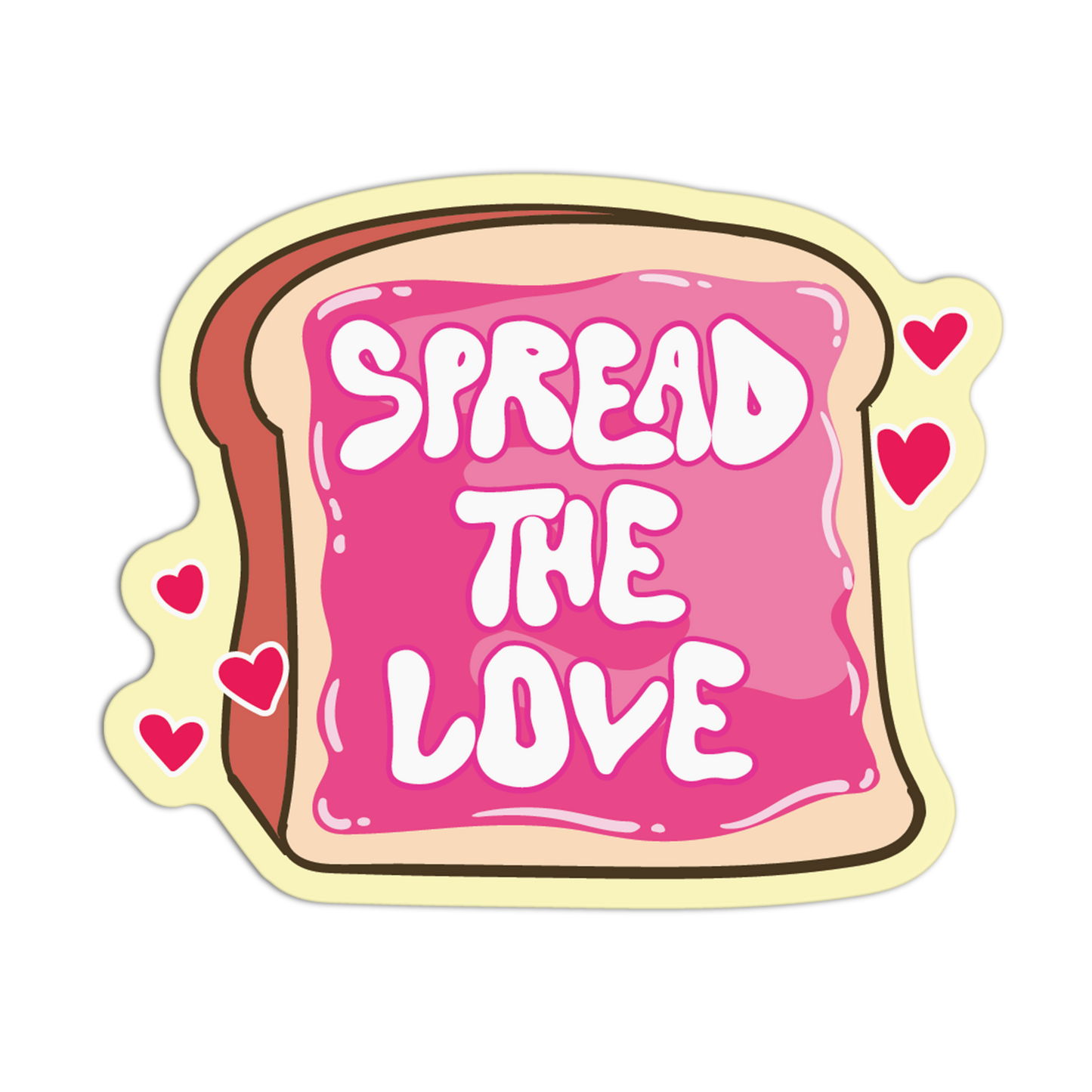 Spread The Love Pink Girly Stickers