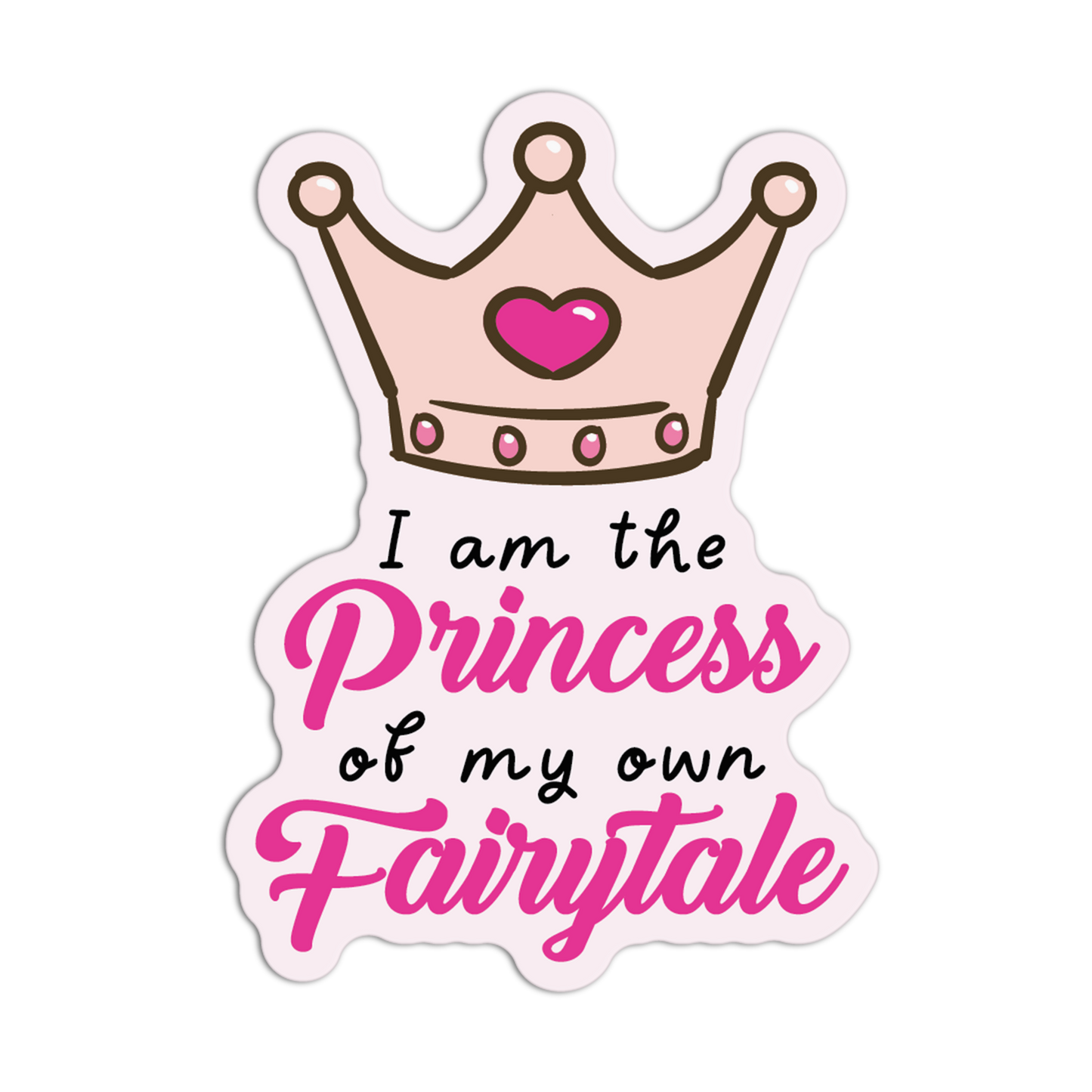 I Am The Princess Pink Girly Stickers
